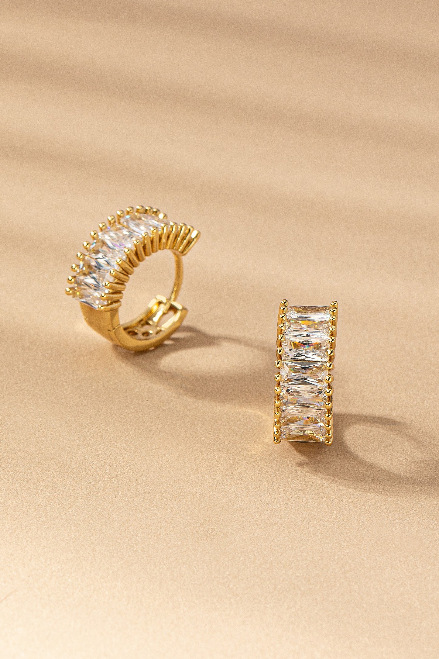 HUGGIE GOLD EARRINGS
