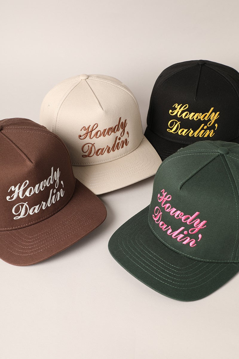 HOWDY DARLIN EMBROIDERY HAT