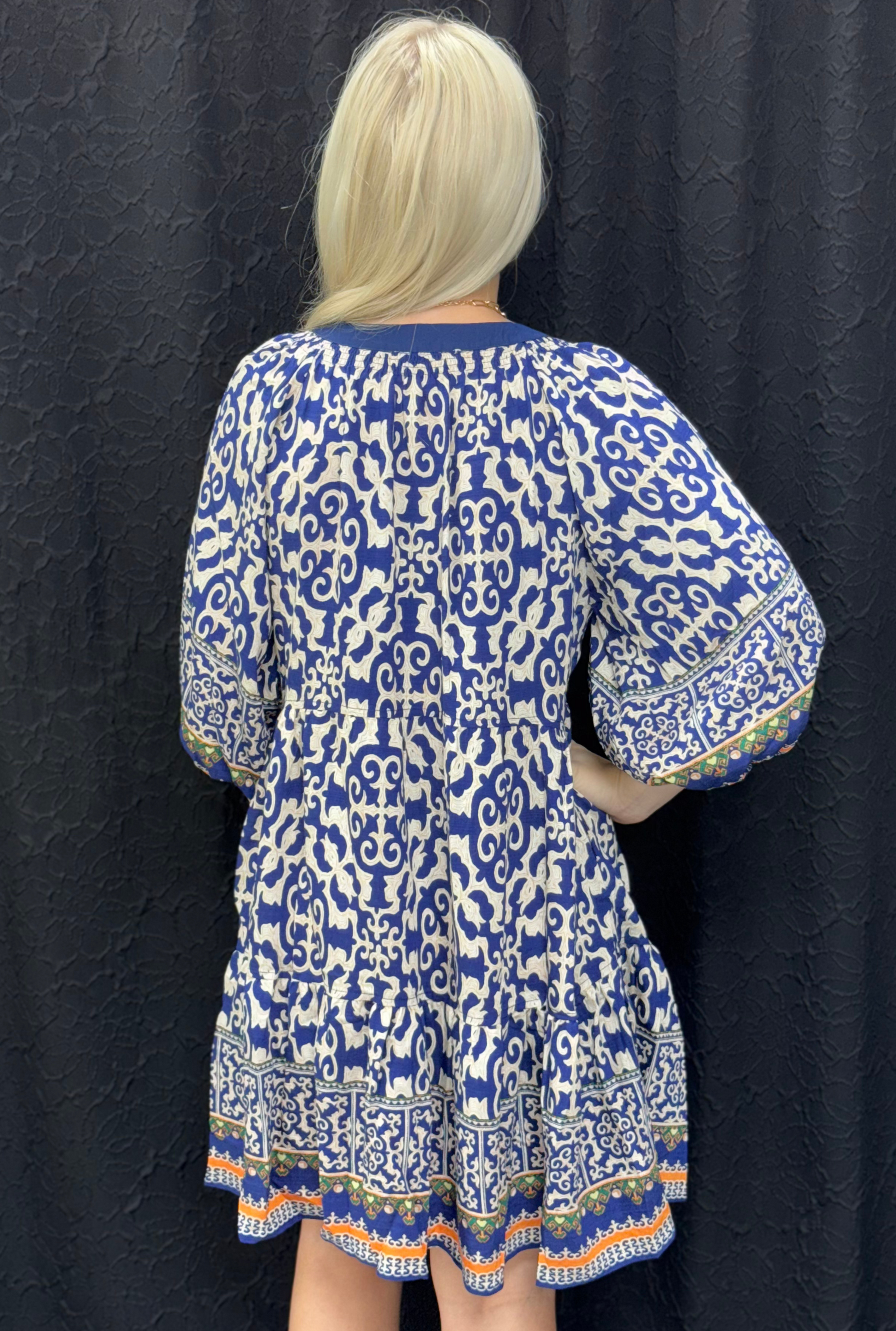 NAVY LILLIAN DRESS