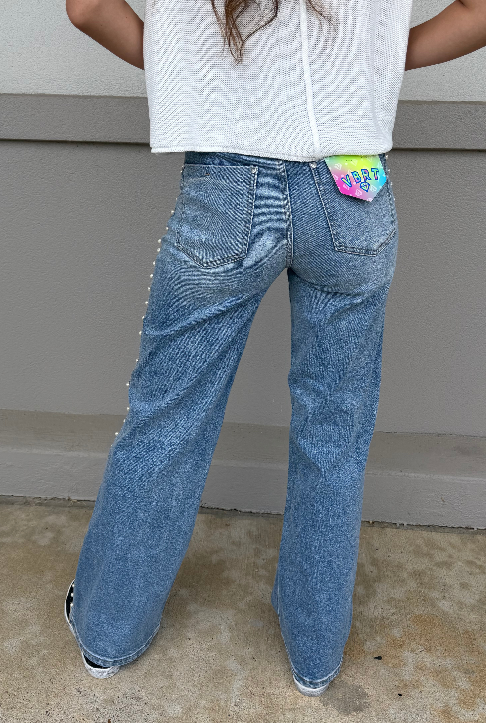 Pearl High-Rise Wideleg Jeans