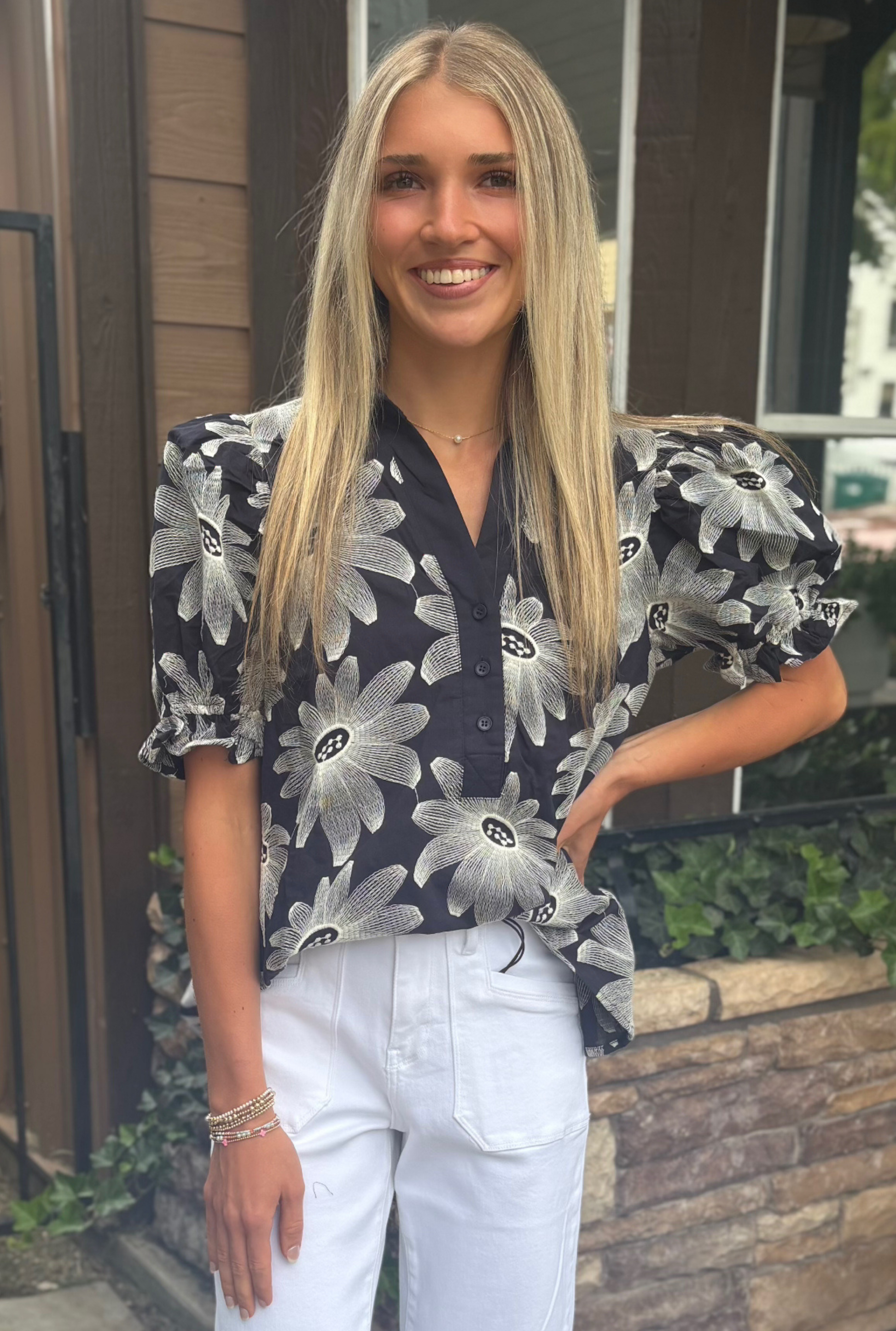 NAVY JAMIE TOP