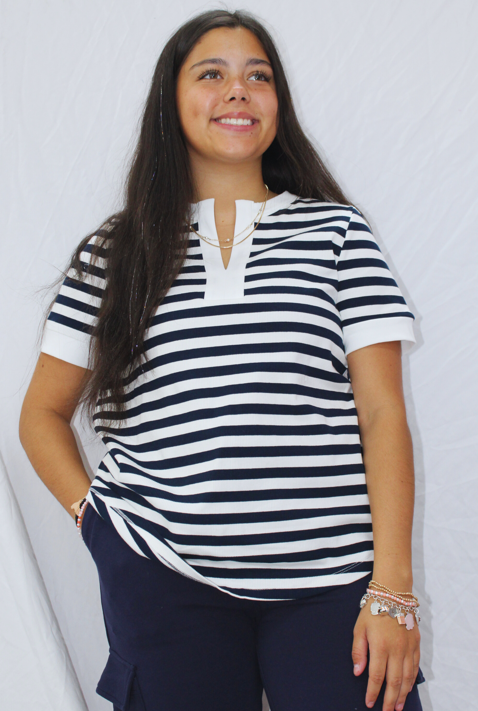 NAVY JUNE TOP