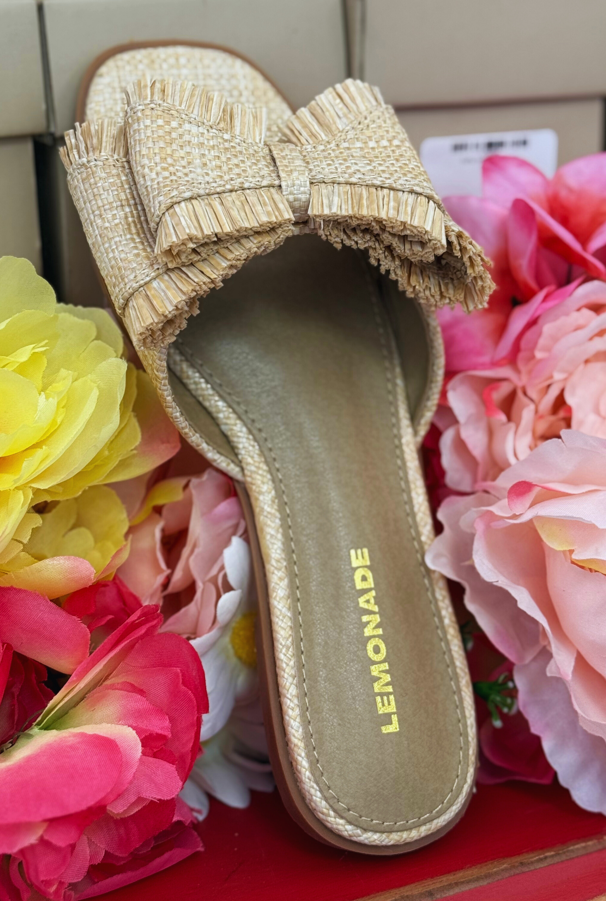Raffia Bow Sandals