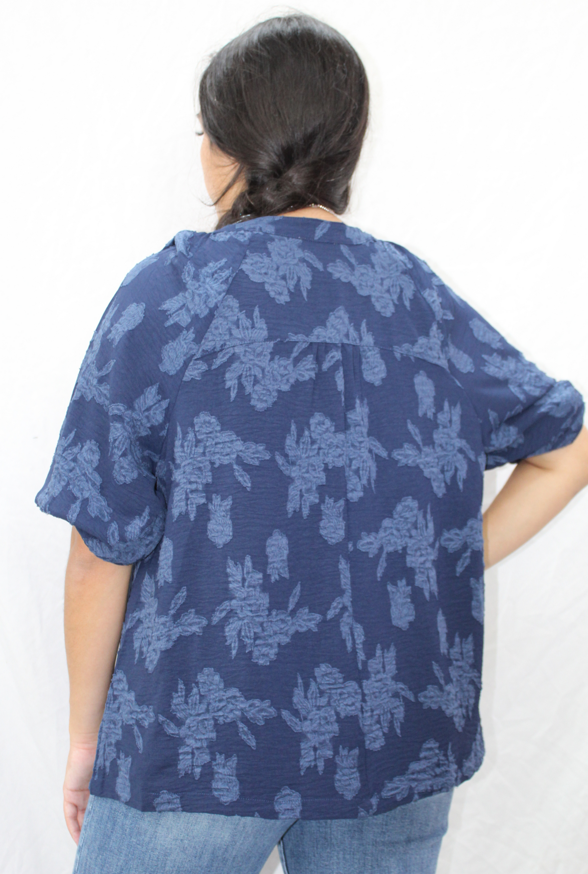 NAVY MANDY TOP