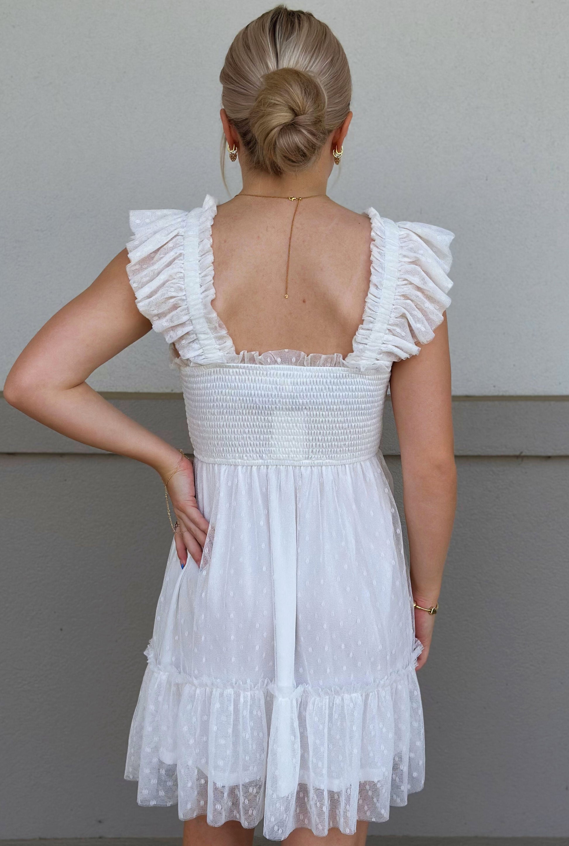 WHITE JENNA DRESS
