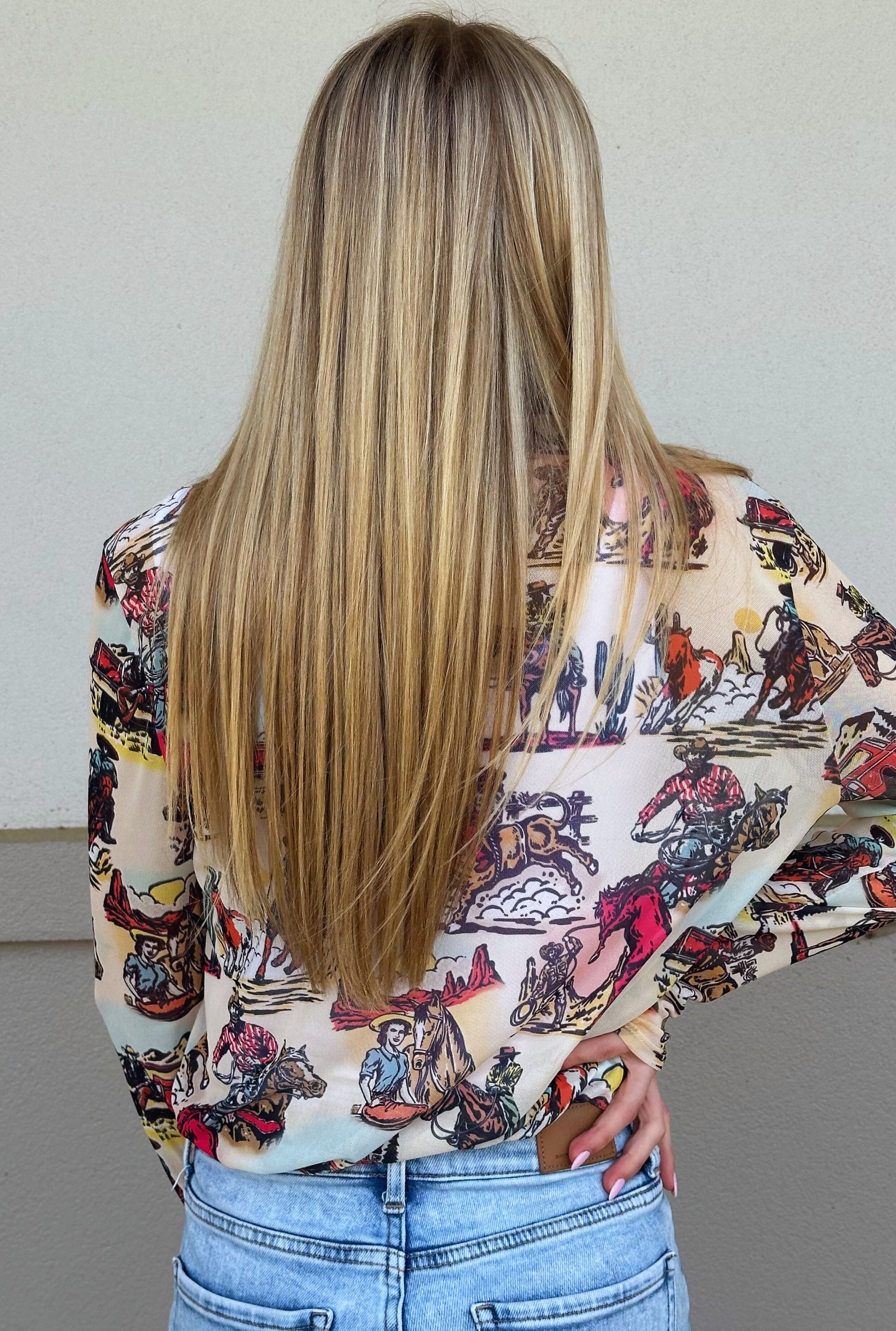 VINTAGE WESTERN MESH TOP