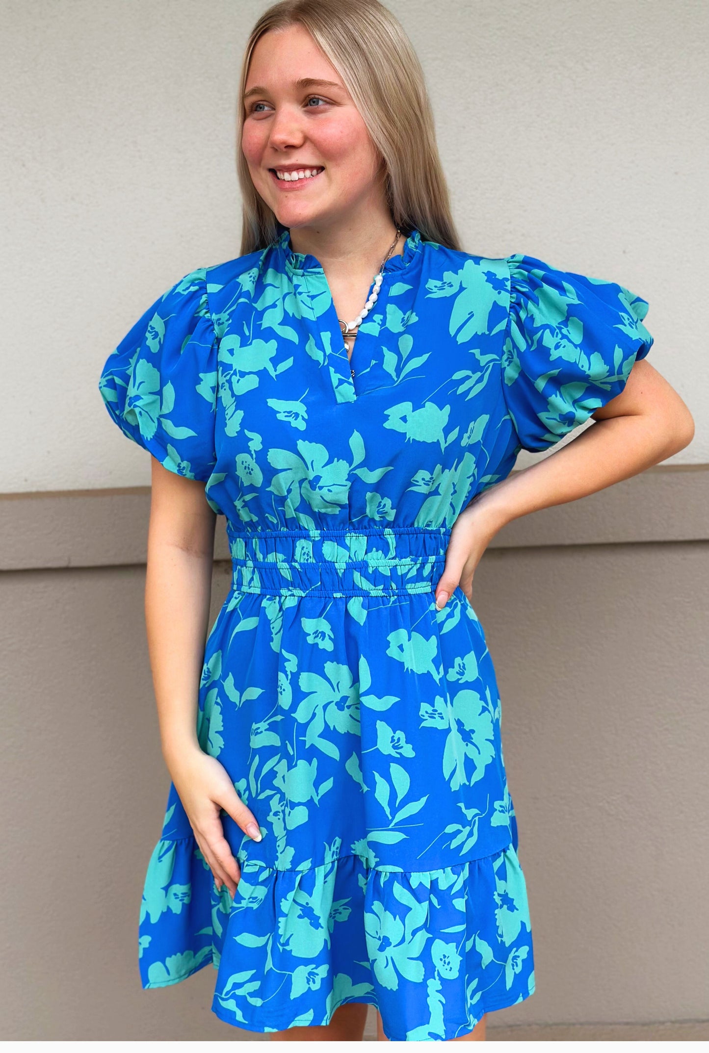 BLUE GETAWAY DRESS