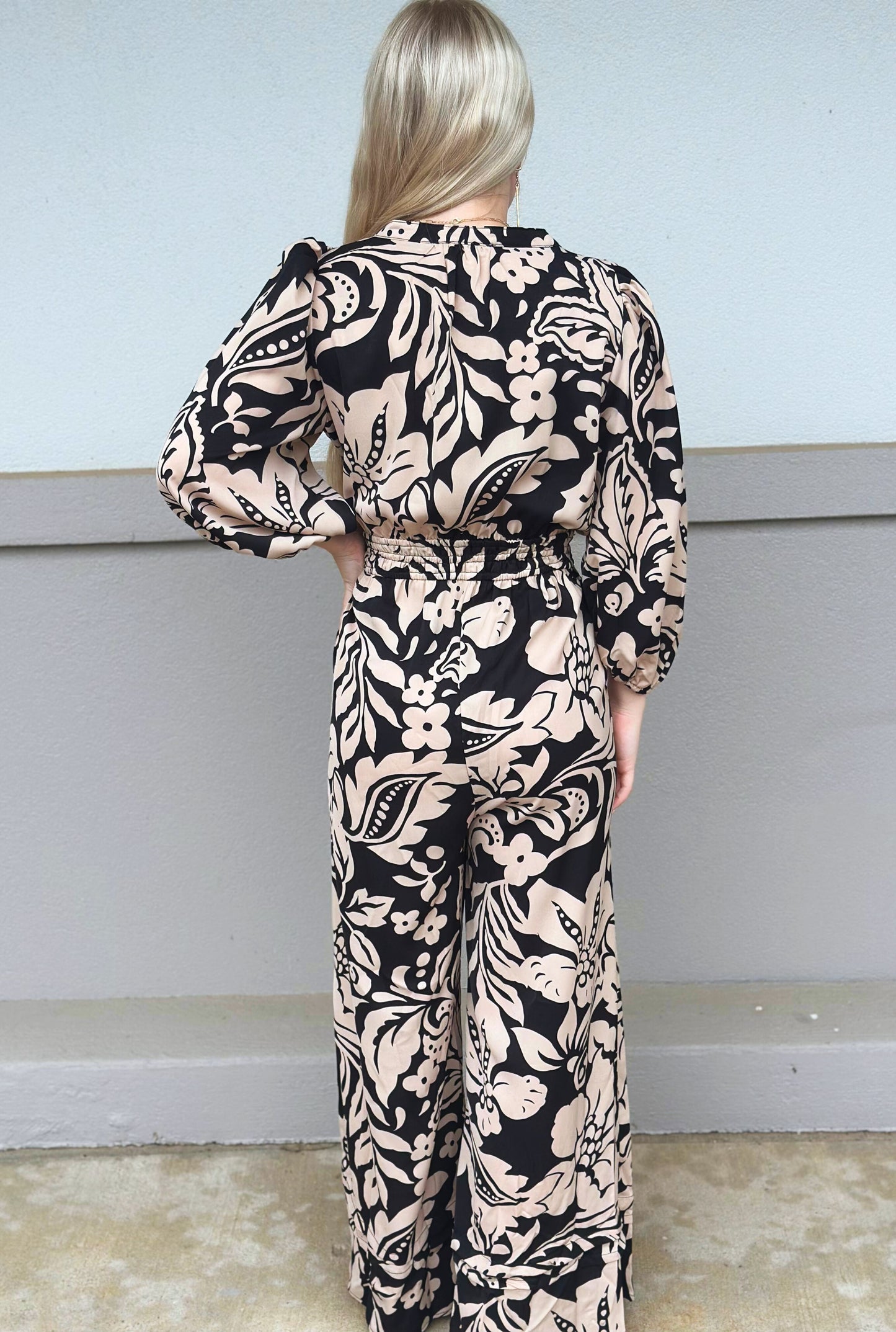 BLACK BOLD JUNGLE JUMPSUIT