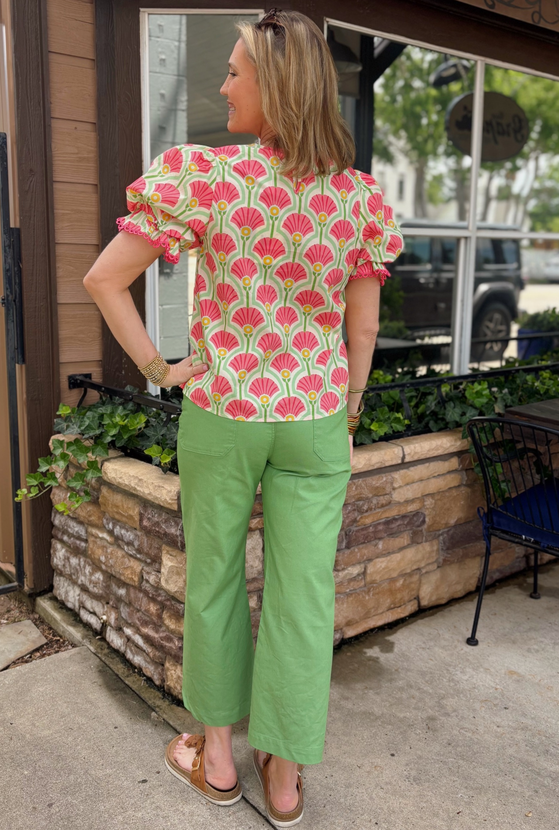 GREEN ANKLE PANTS