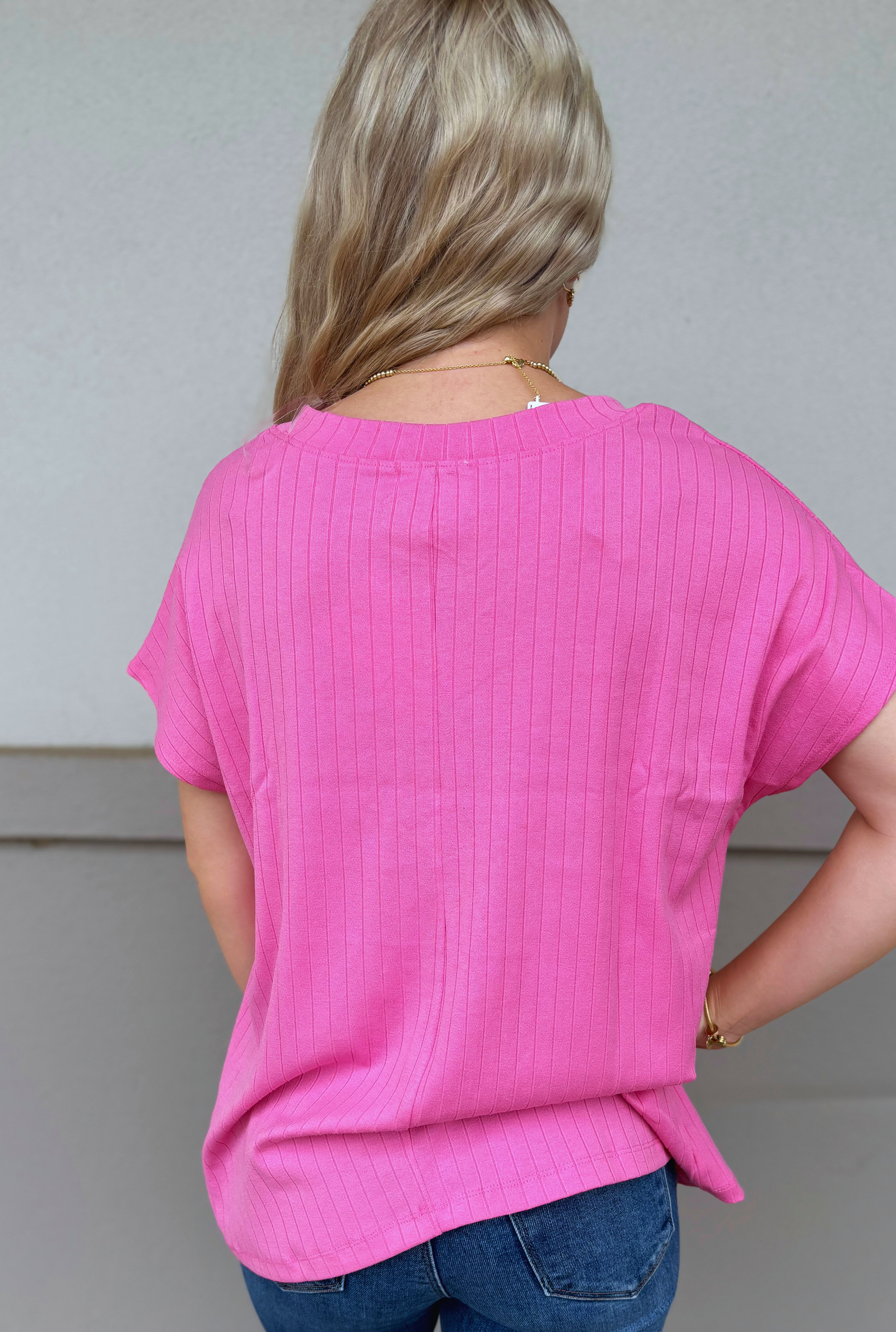 HOT PINK CASUAL TOP