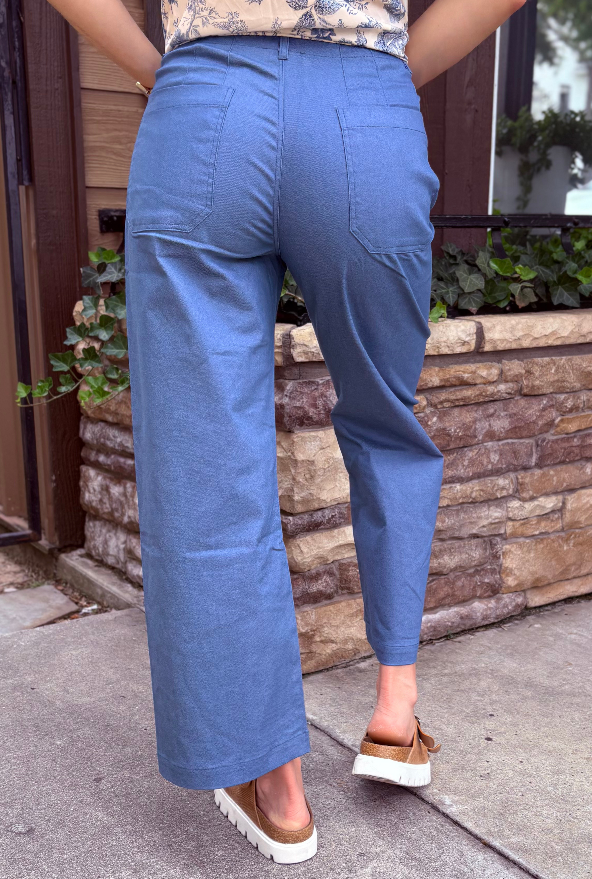 DENIM ANKLE PANTS