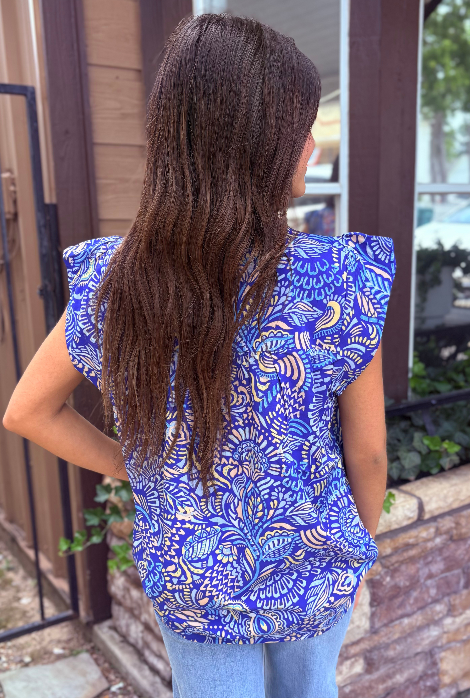 ROYAL BLUE BIANCA TOP