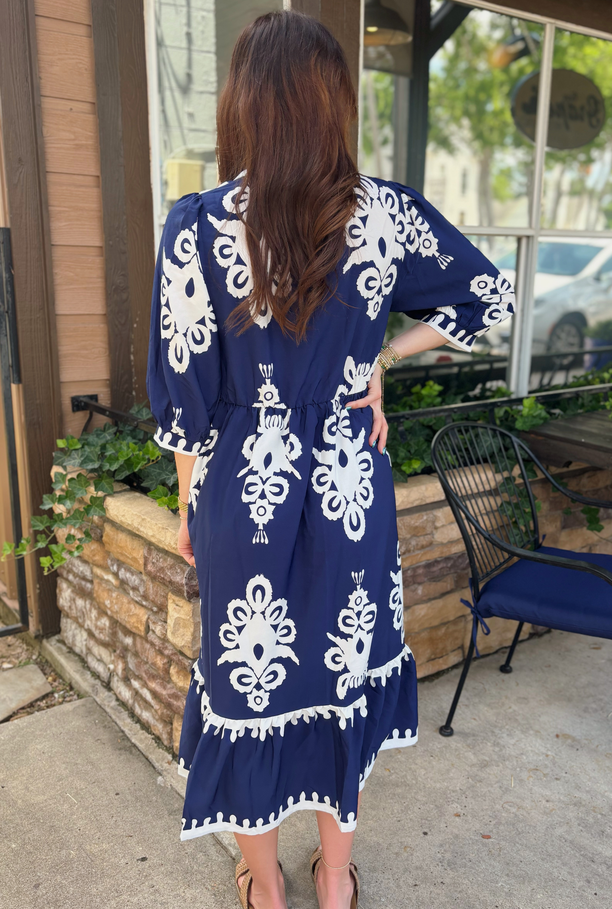 NAVY DARLA DRESS