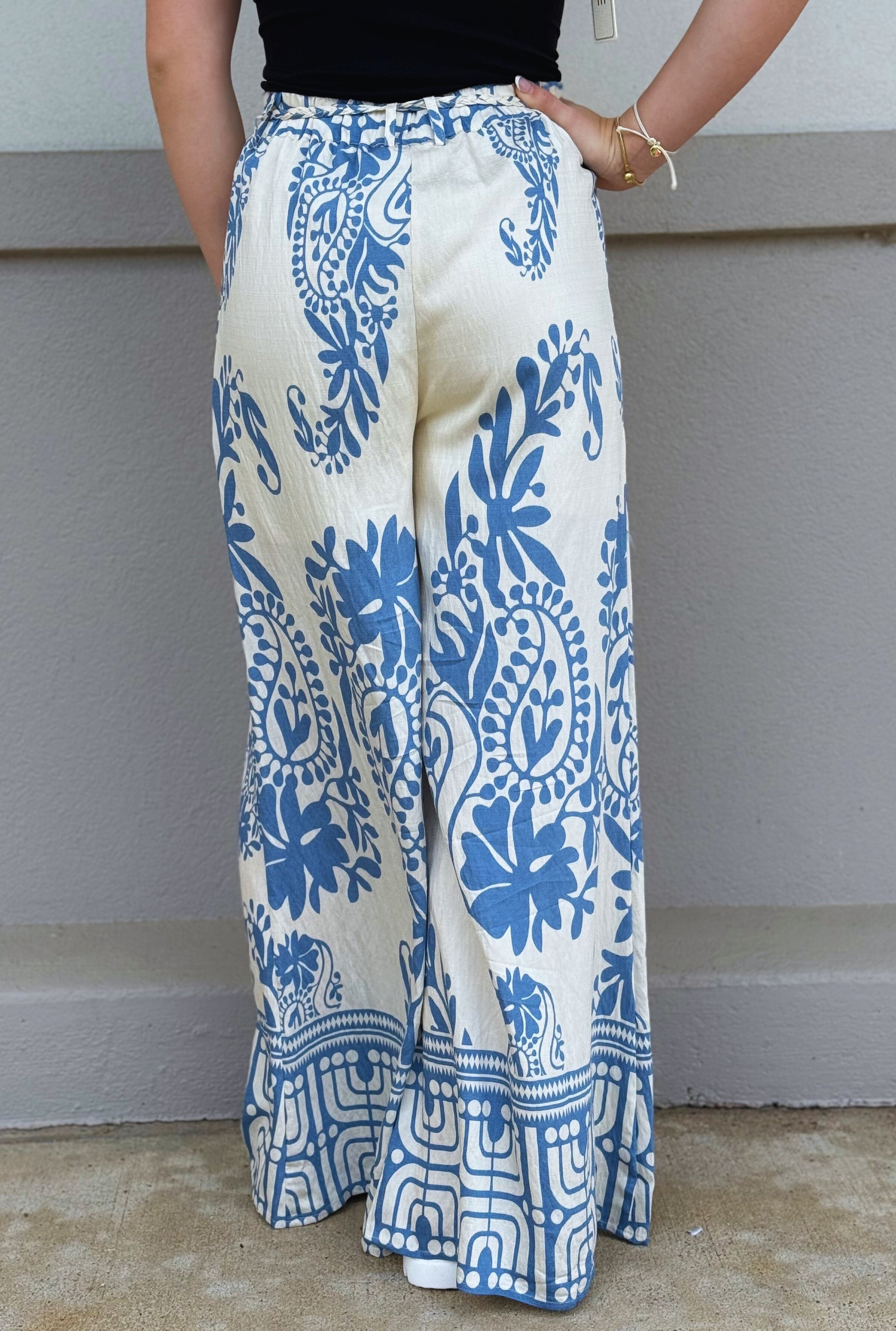 BLUE PAISLEY PANTS