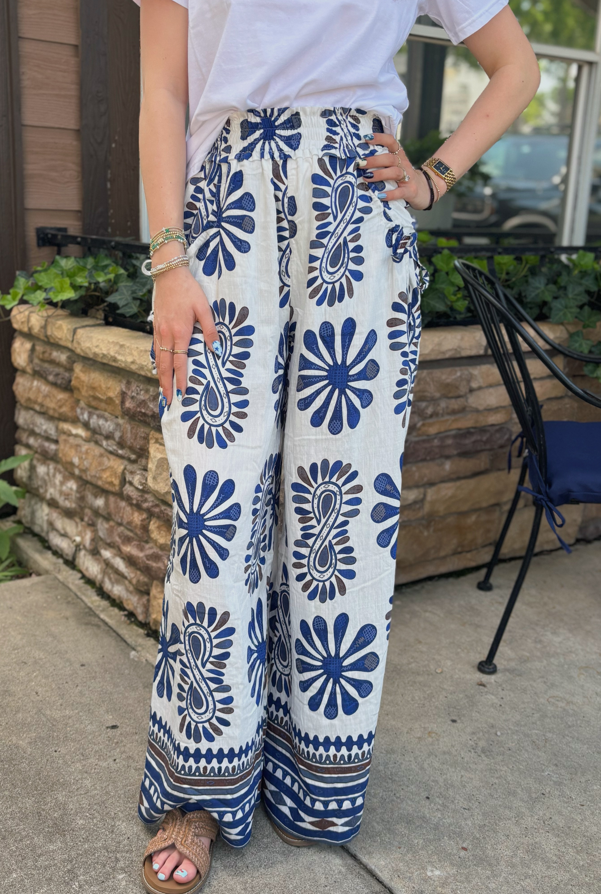 NAVY NANCY PANTS