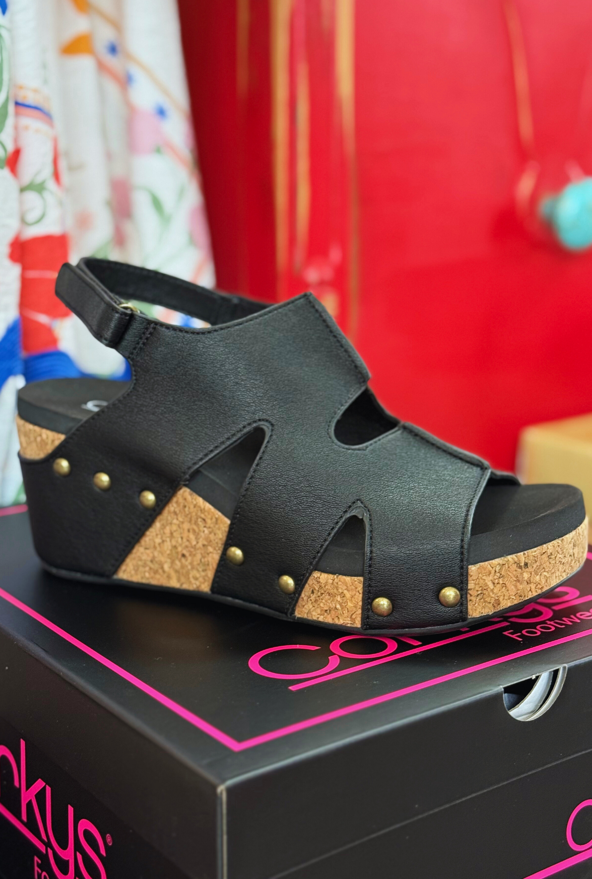 BLACK CUT IT OUT WEDGES