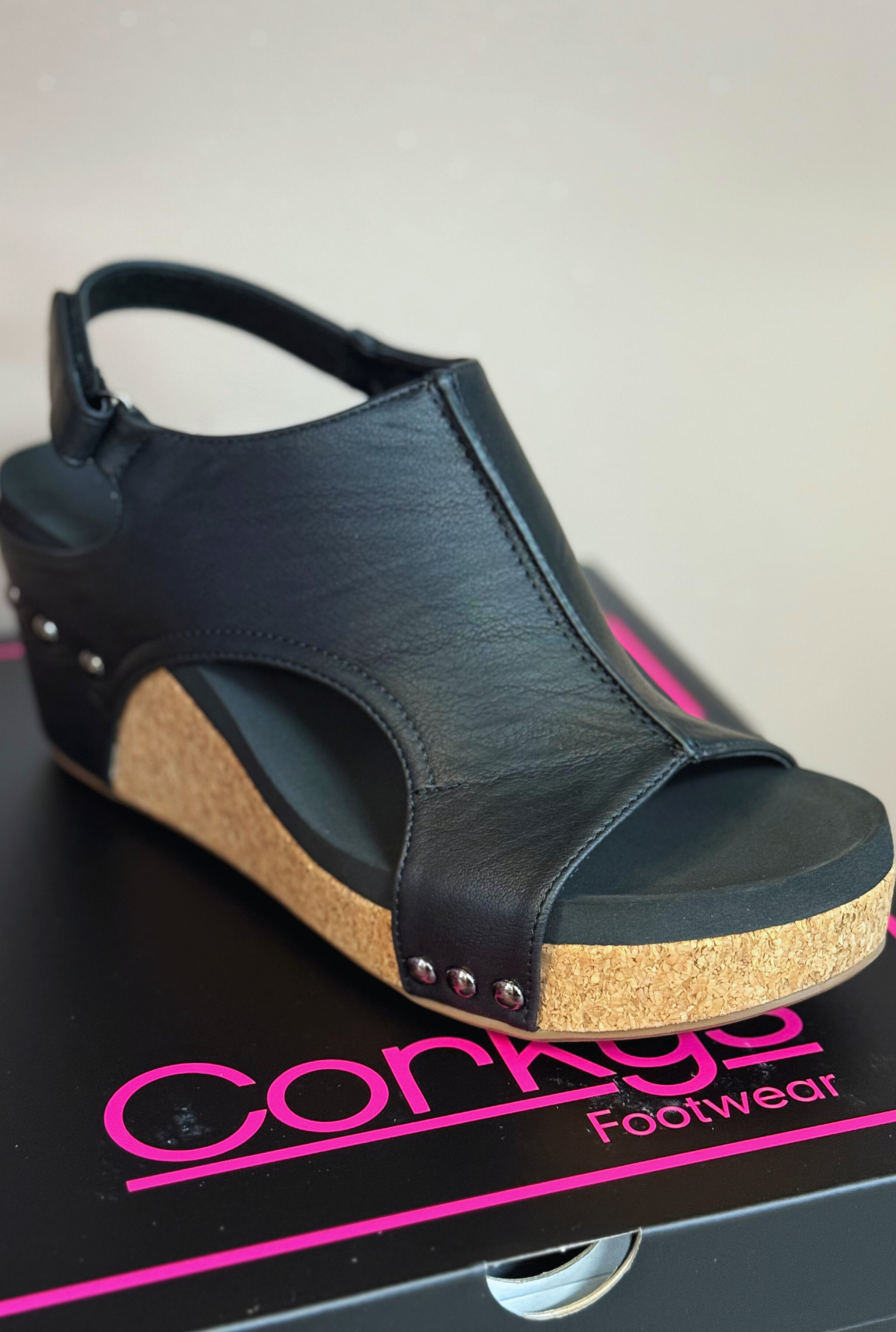 BLACK CARLEYS WEDGES