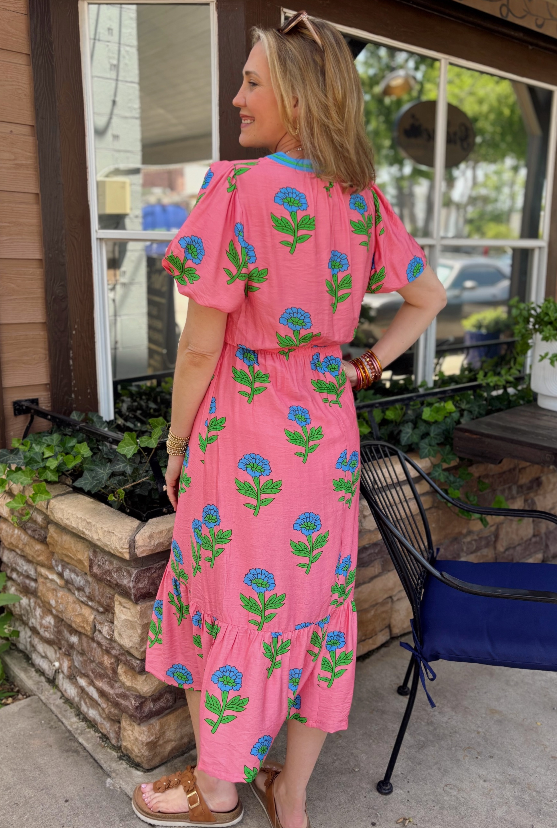 PINK TROPICAL DRESS
