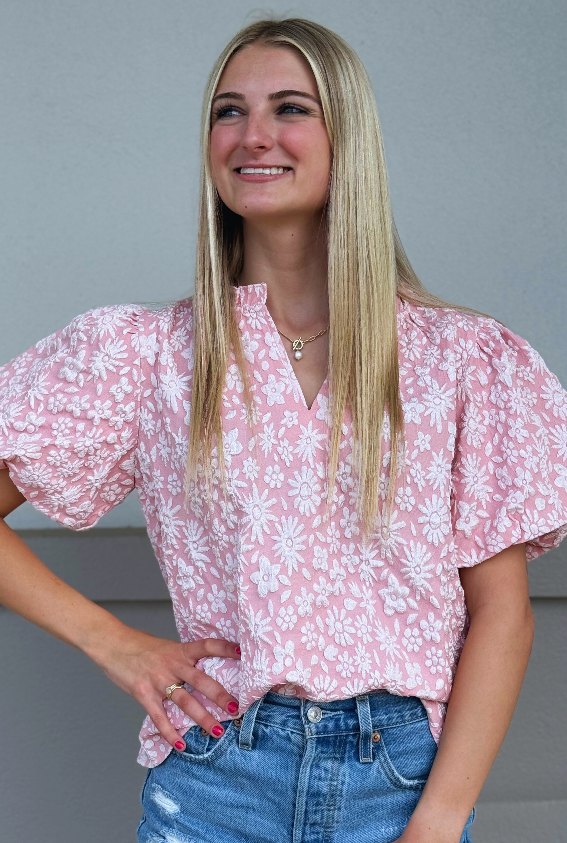 BLUSH HASLEY TOP