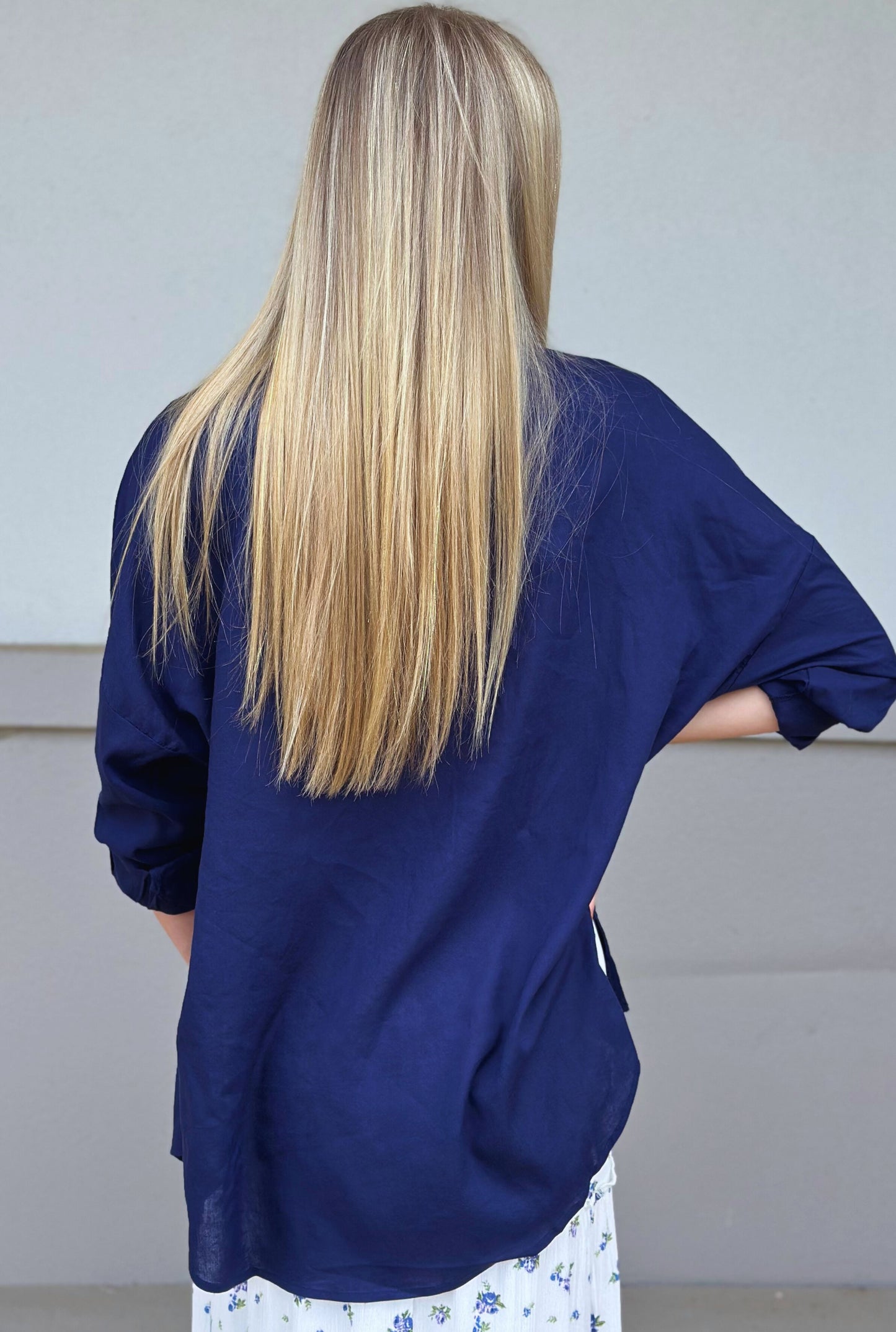 NAVY BECCA TOP