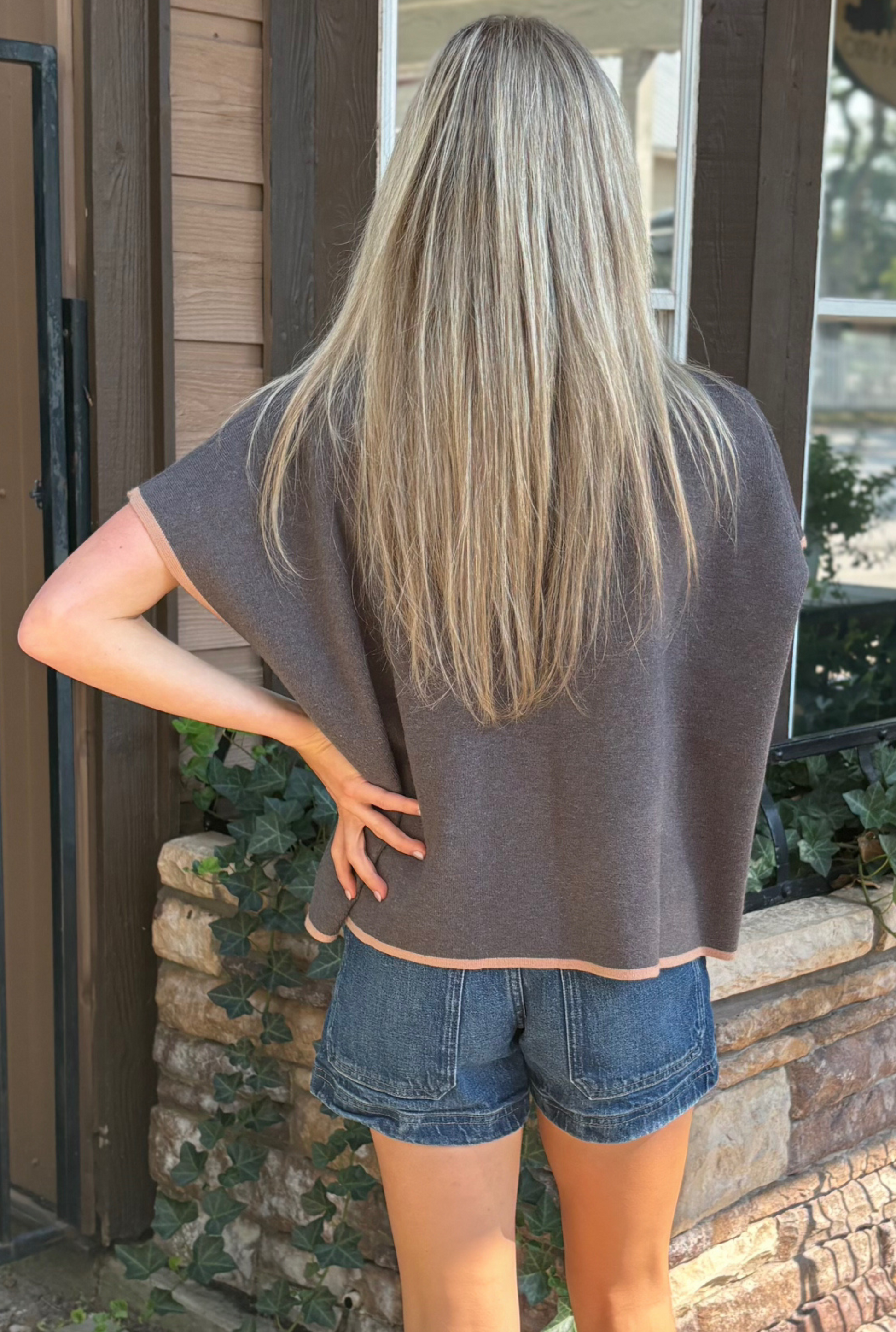 GREY GINA TOP