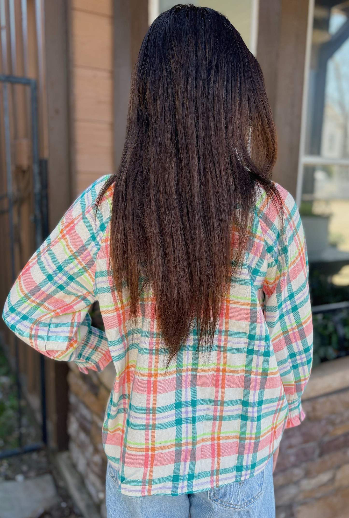 PLAID POLLY TOP