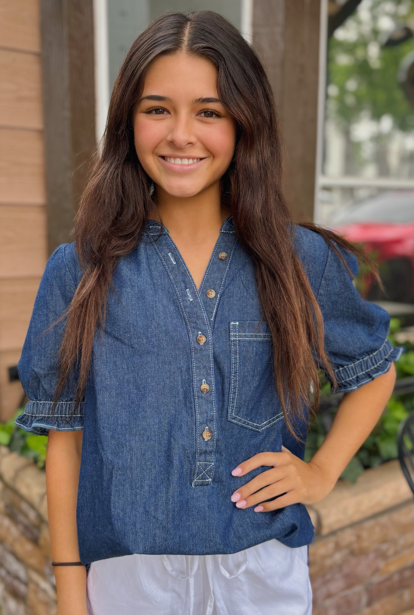 DENIM DONNY TOP