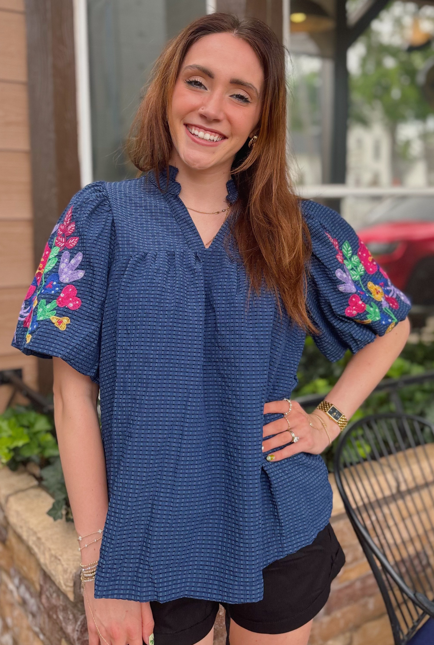 NAVY JANE TOP