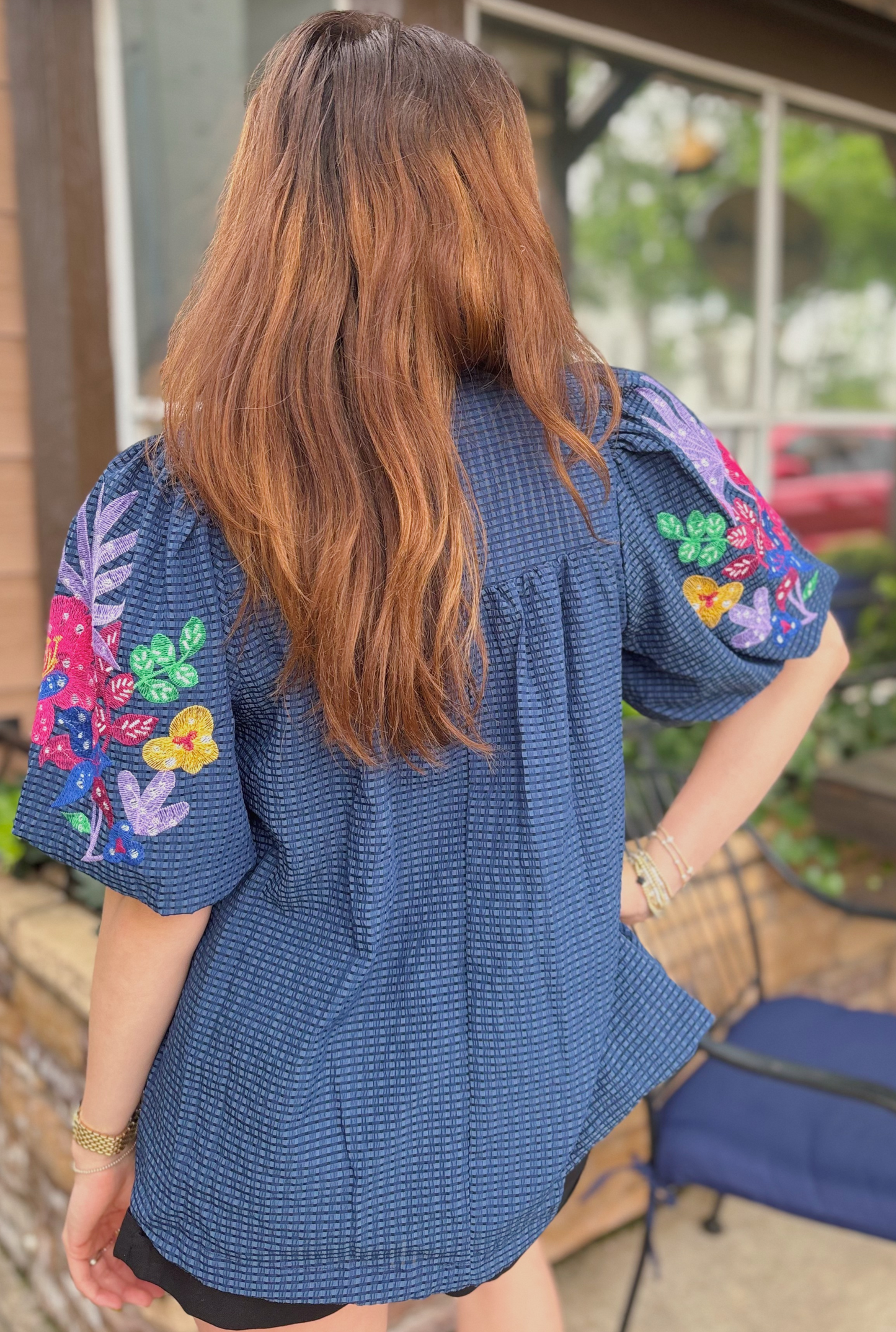 NAVY JANE TOP
