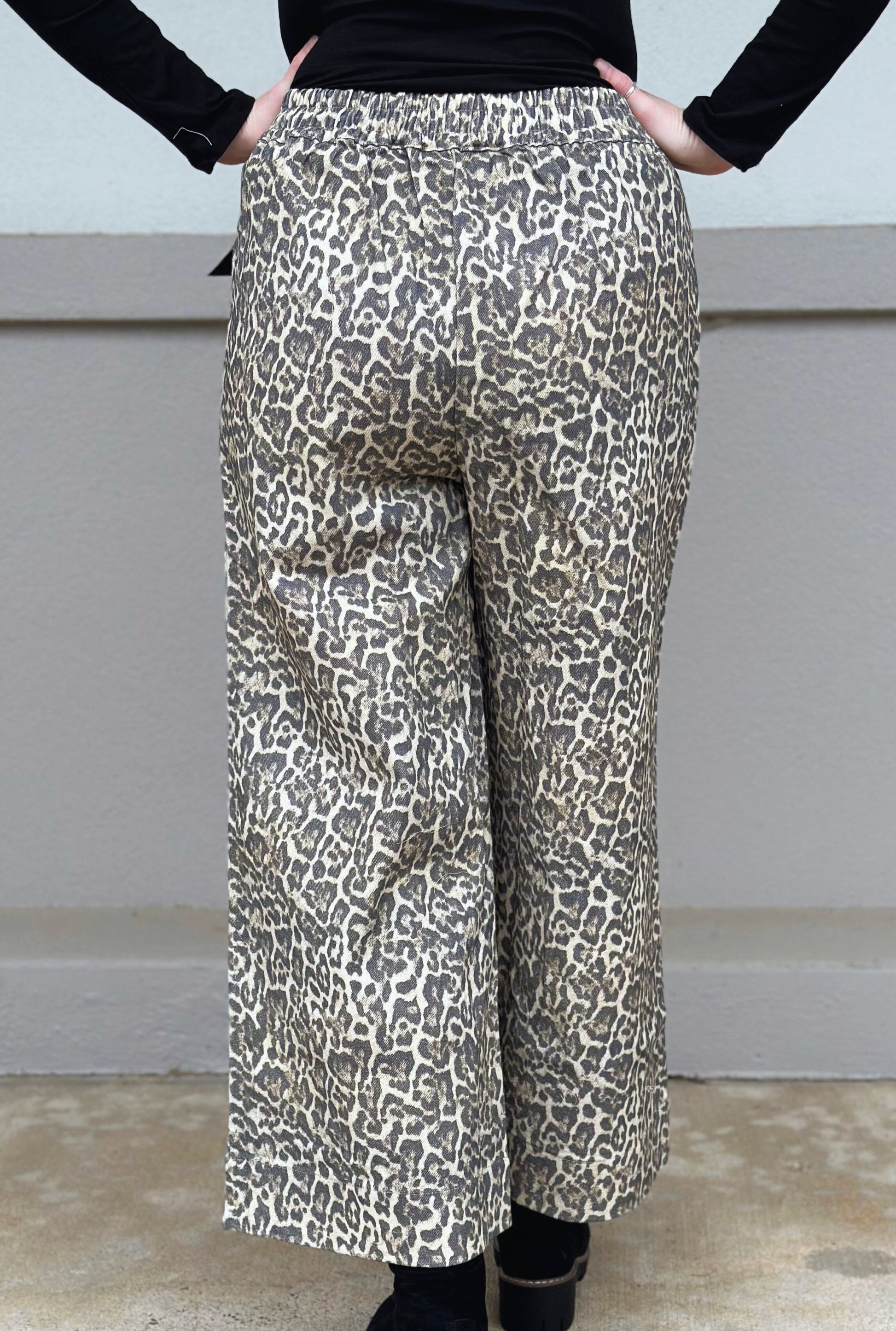 BOW LEOPARD PANTS