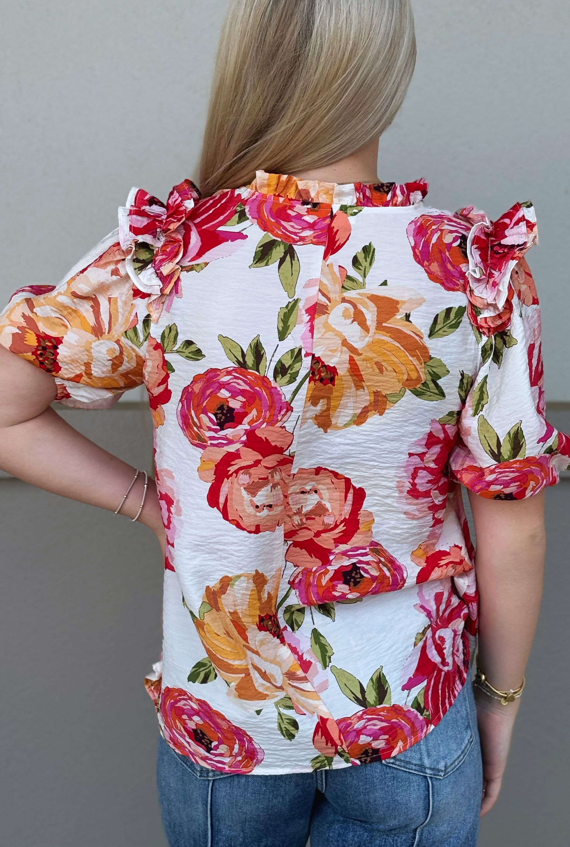 FLORAL FRANNIE TOP