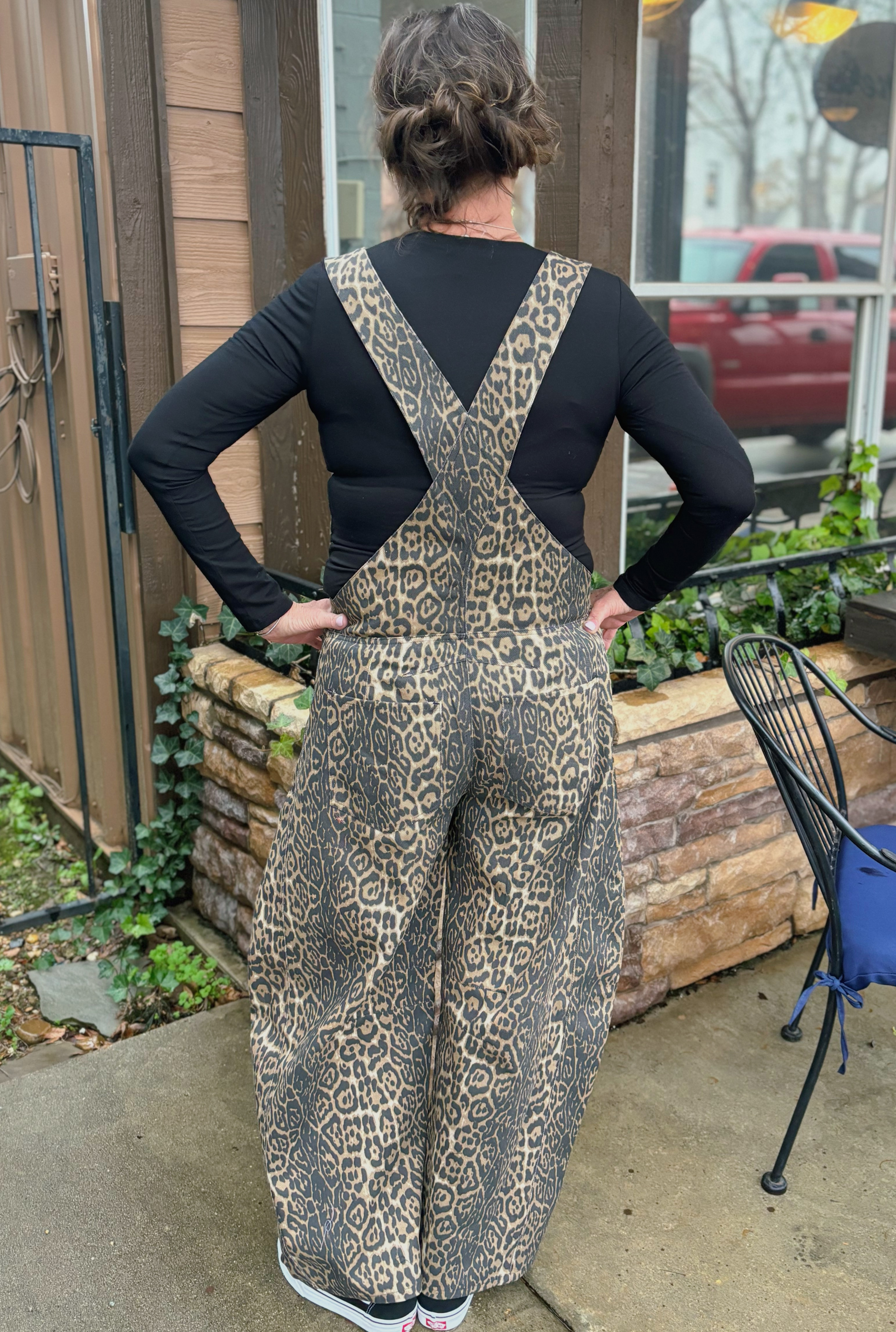 LEOPARD BARREL OVERALLS