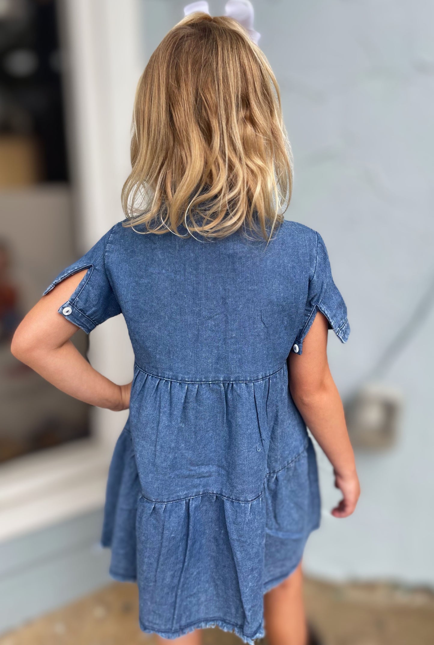 KIDS DENIM BELL DRESS