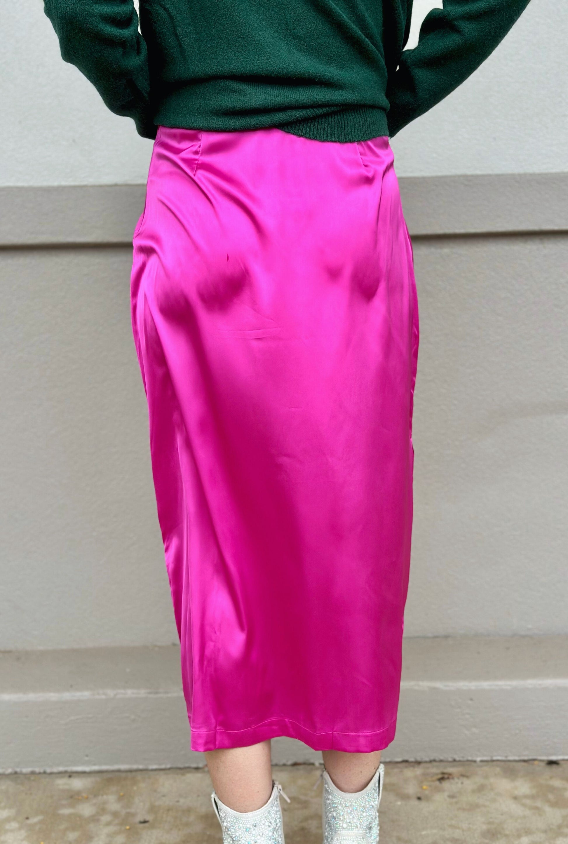 FLAMINGO SATIN QUEEN SKIRT