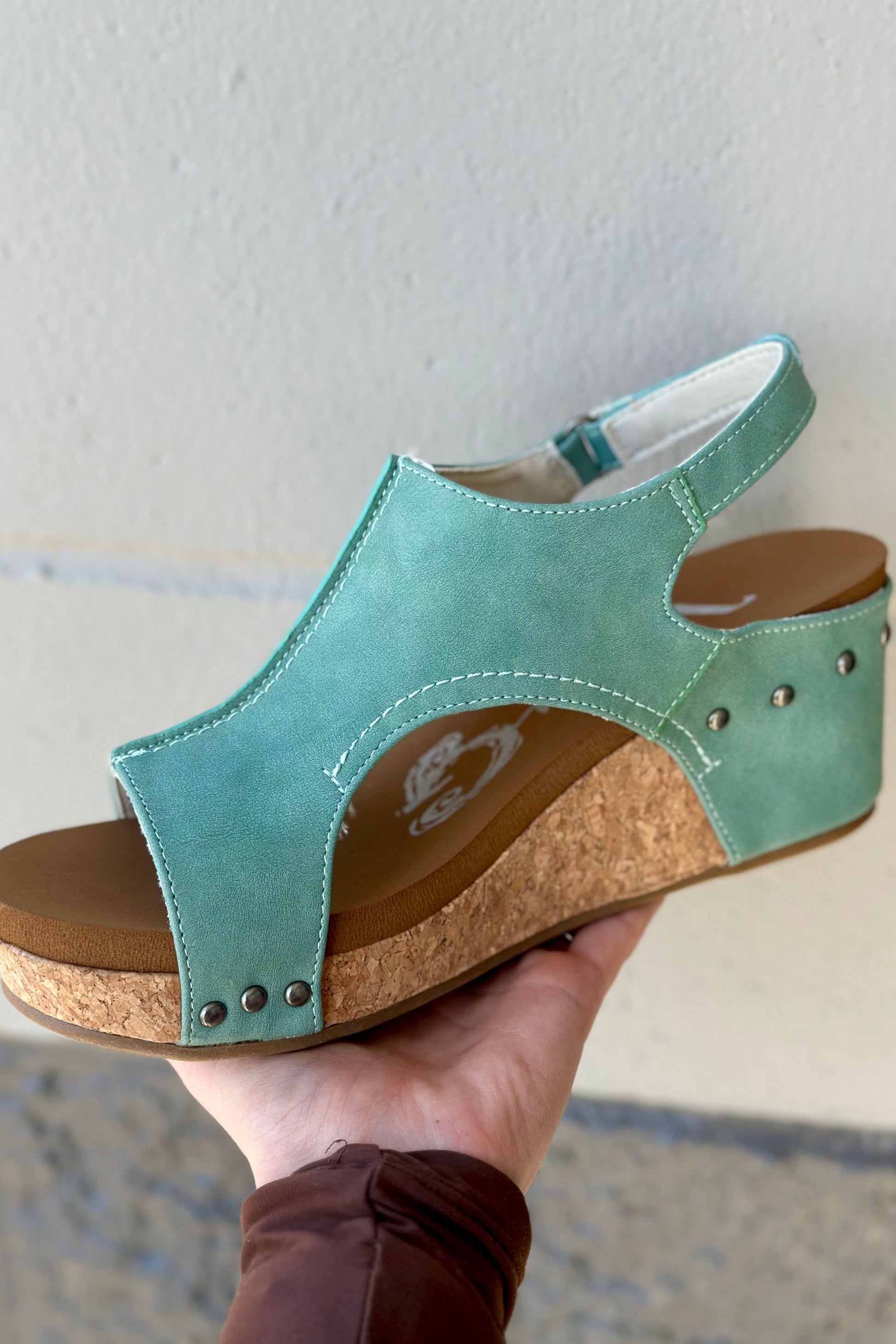 TURQUOISE ISABELLA WEDGES
