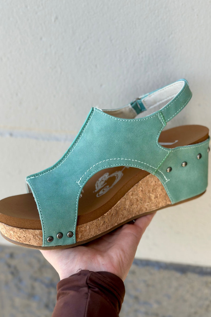 TURQUOISE ISABELLA WEDGES SixShooterJunction