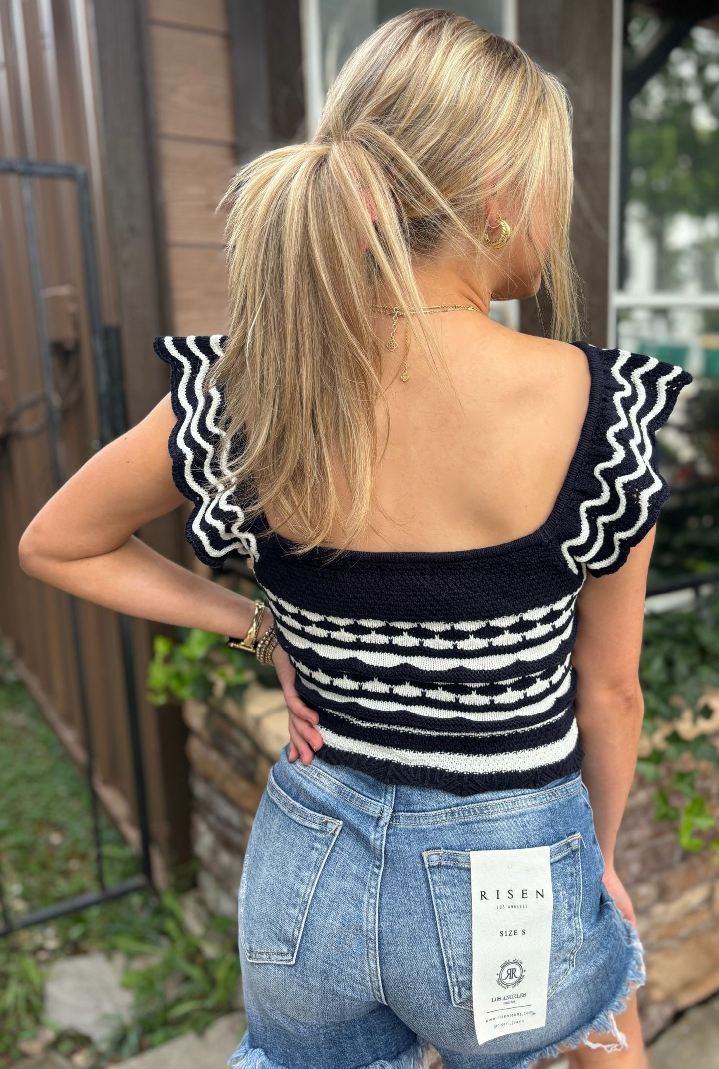 NAVY MCKENNA TOP