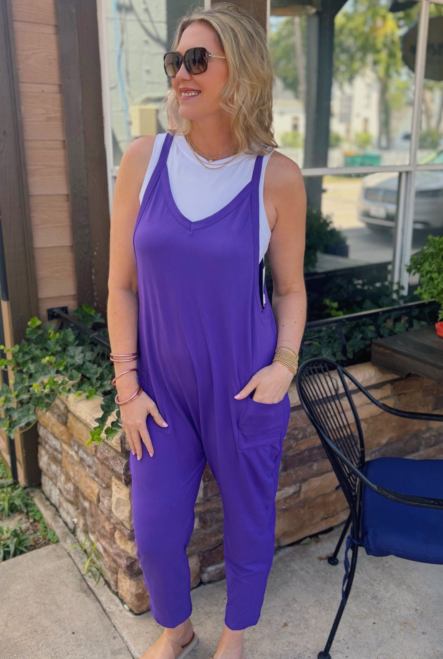 PURPLE BASIC JUMPSUIT