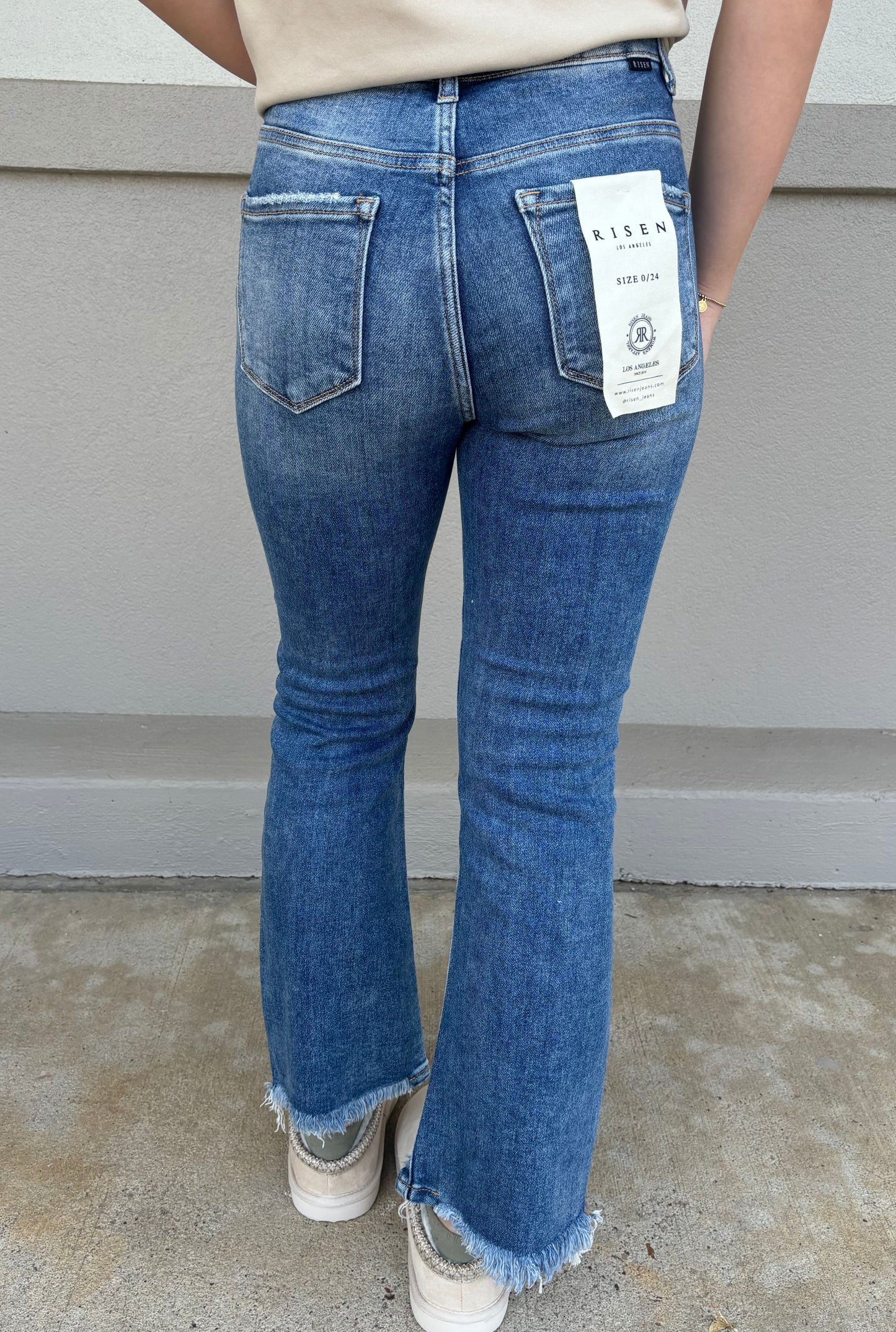 HIGH RISE CROP FLARE JEANS