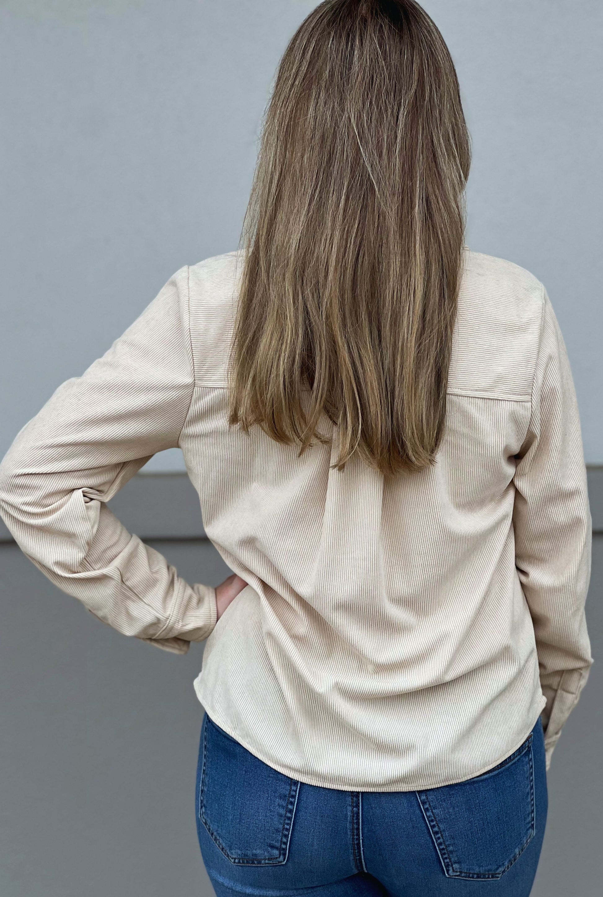 CREAM BROOKE CORDUROY TOP