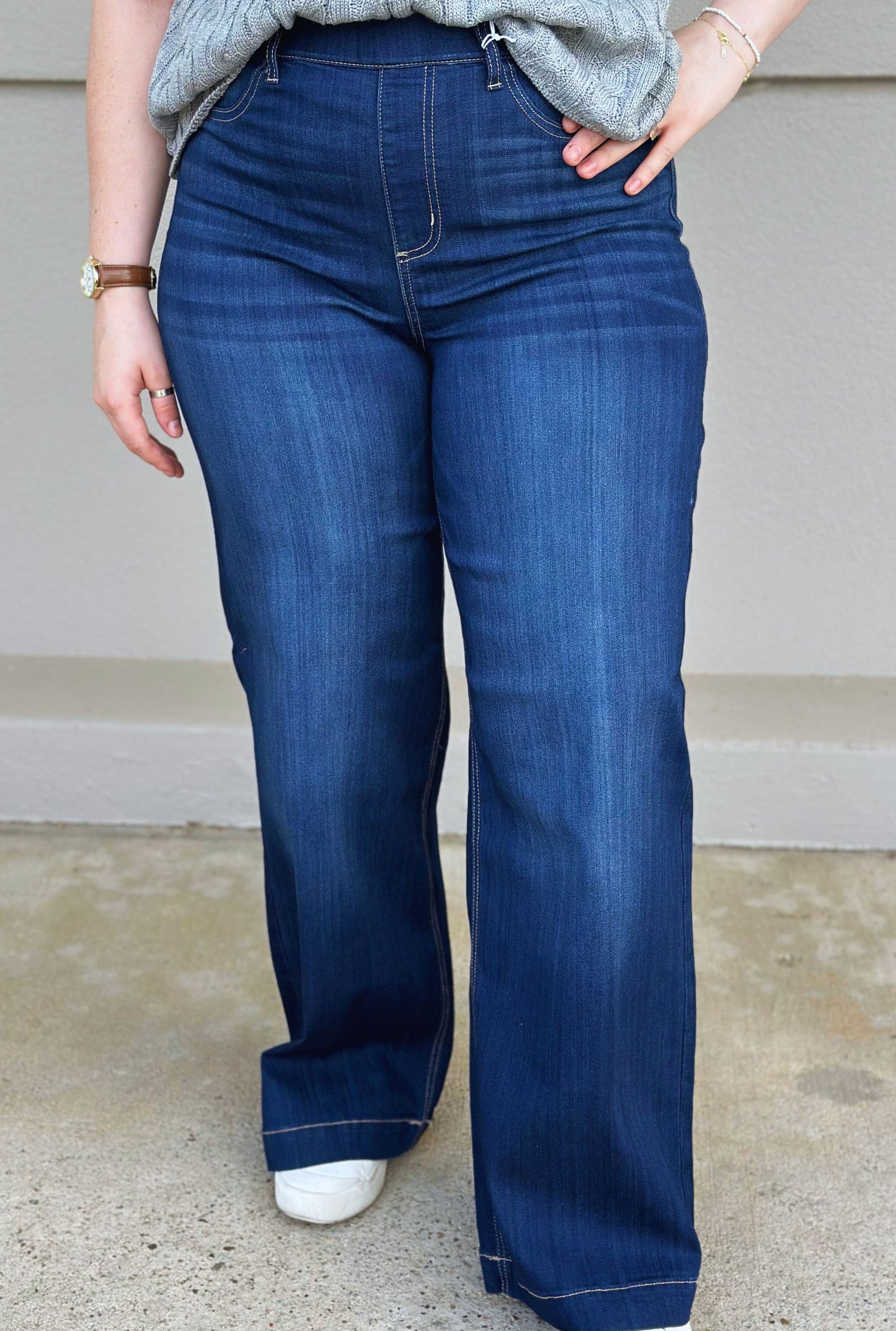 CELLO DARK PULL ON JEANS