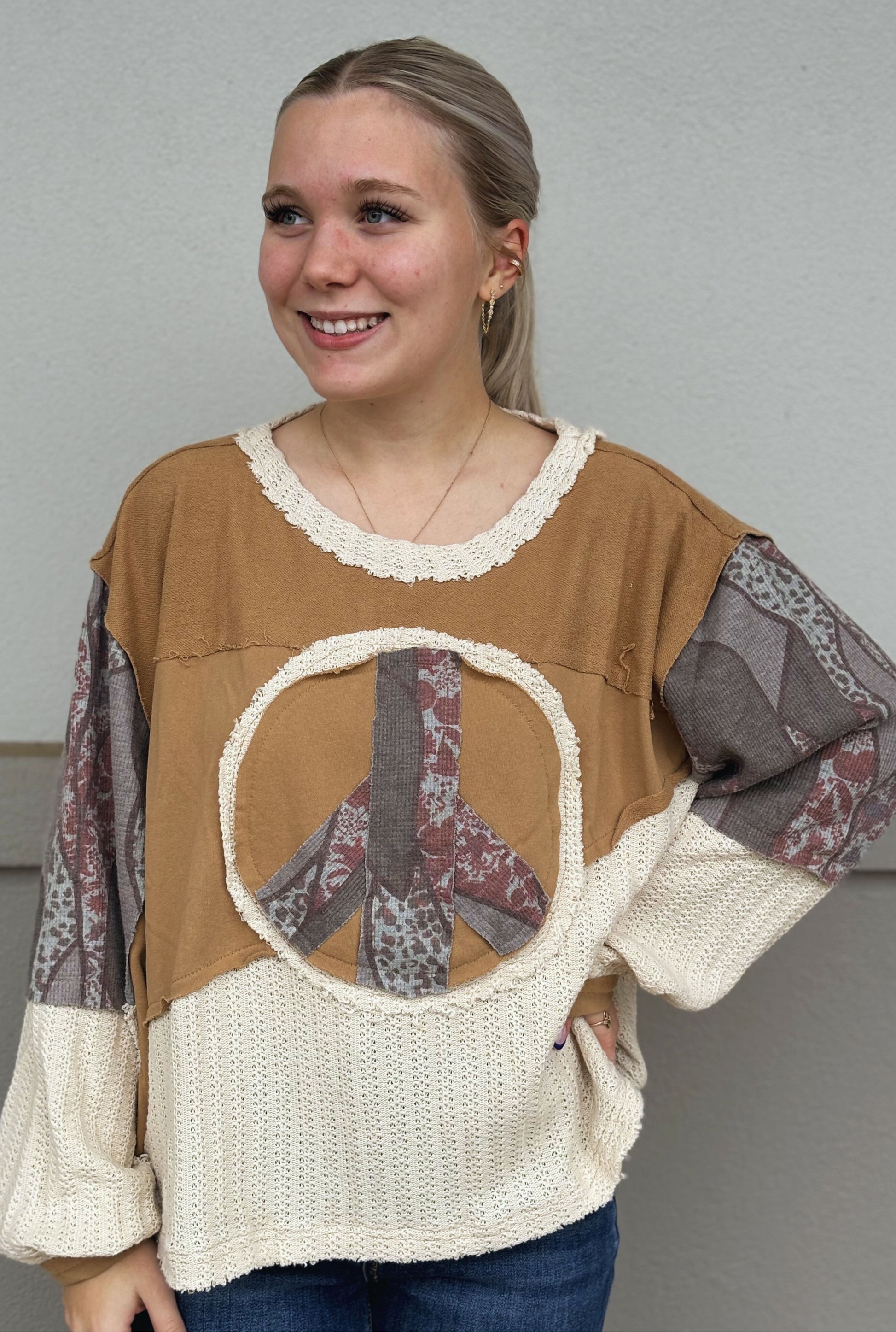 LATTE PATCHWORK PENNY TOP