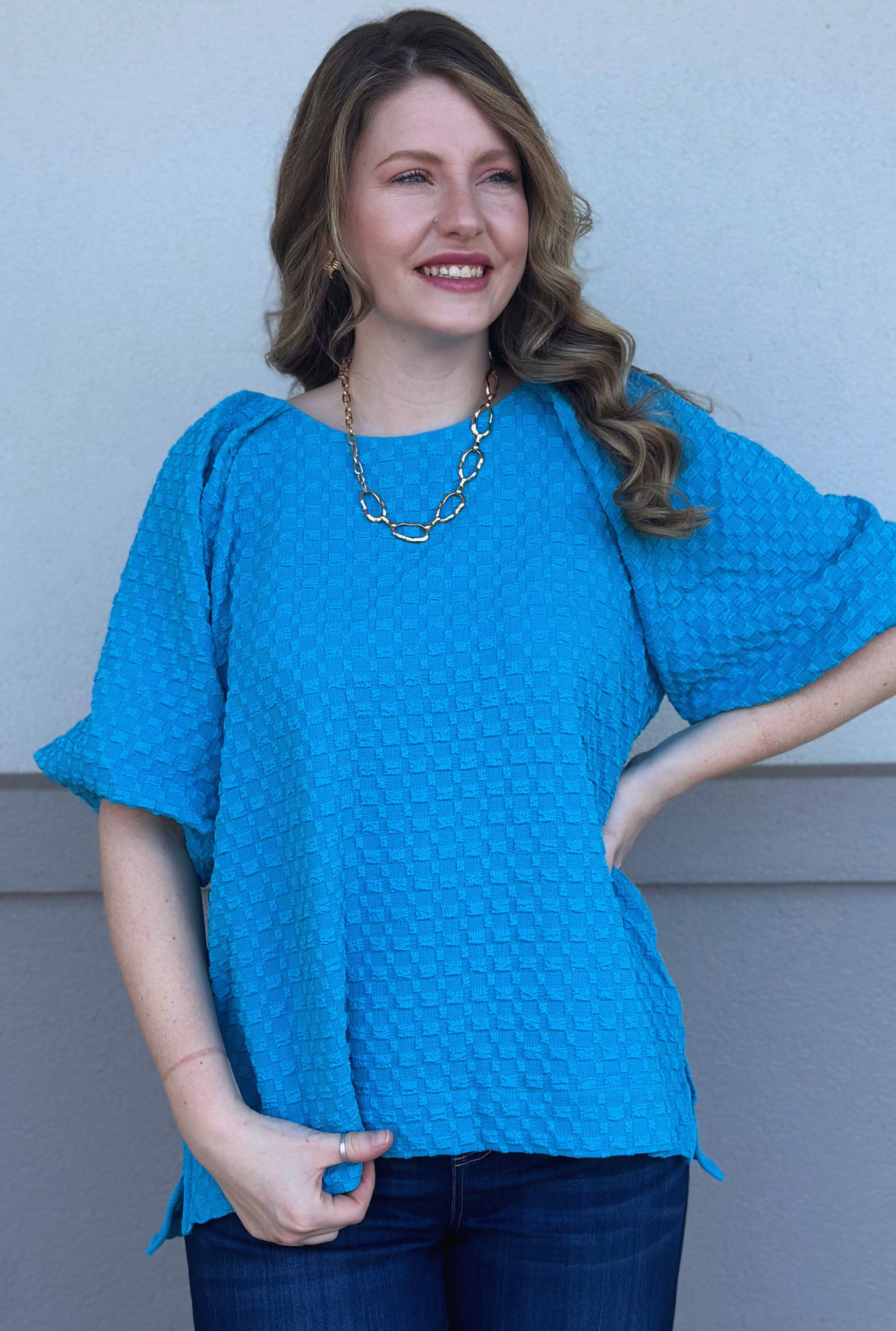 BLUE BRITTNEY TOP