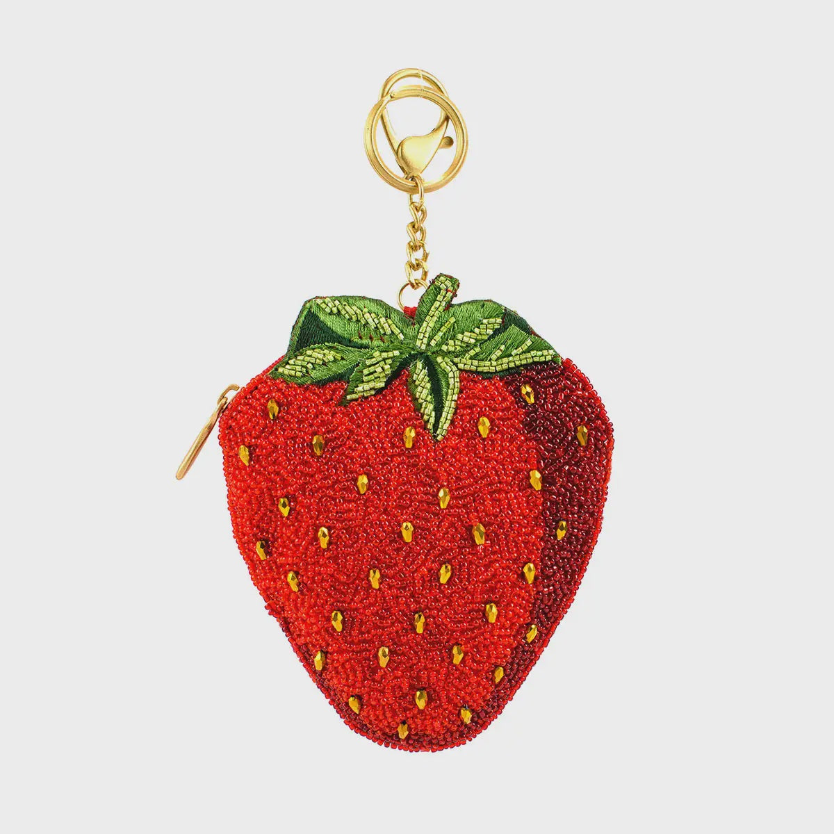 Berry Beautiful Strawberry Beaded Coin Purse