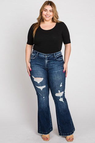 CURVY DEEP BLUE FLARE