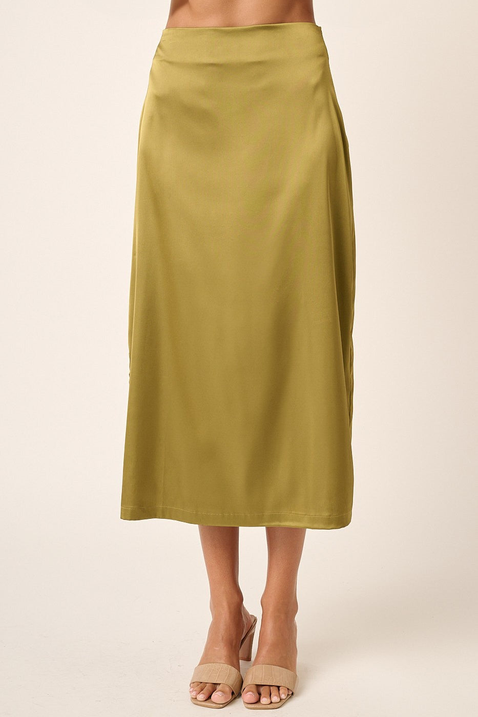 GREEN SATIN QUEEN SKIRT