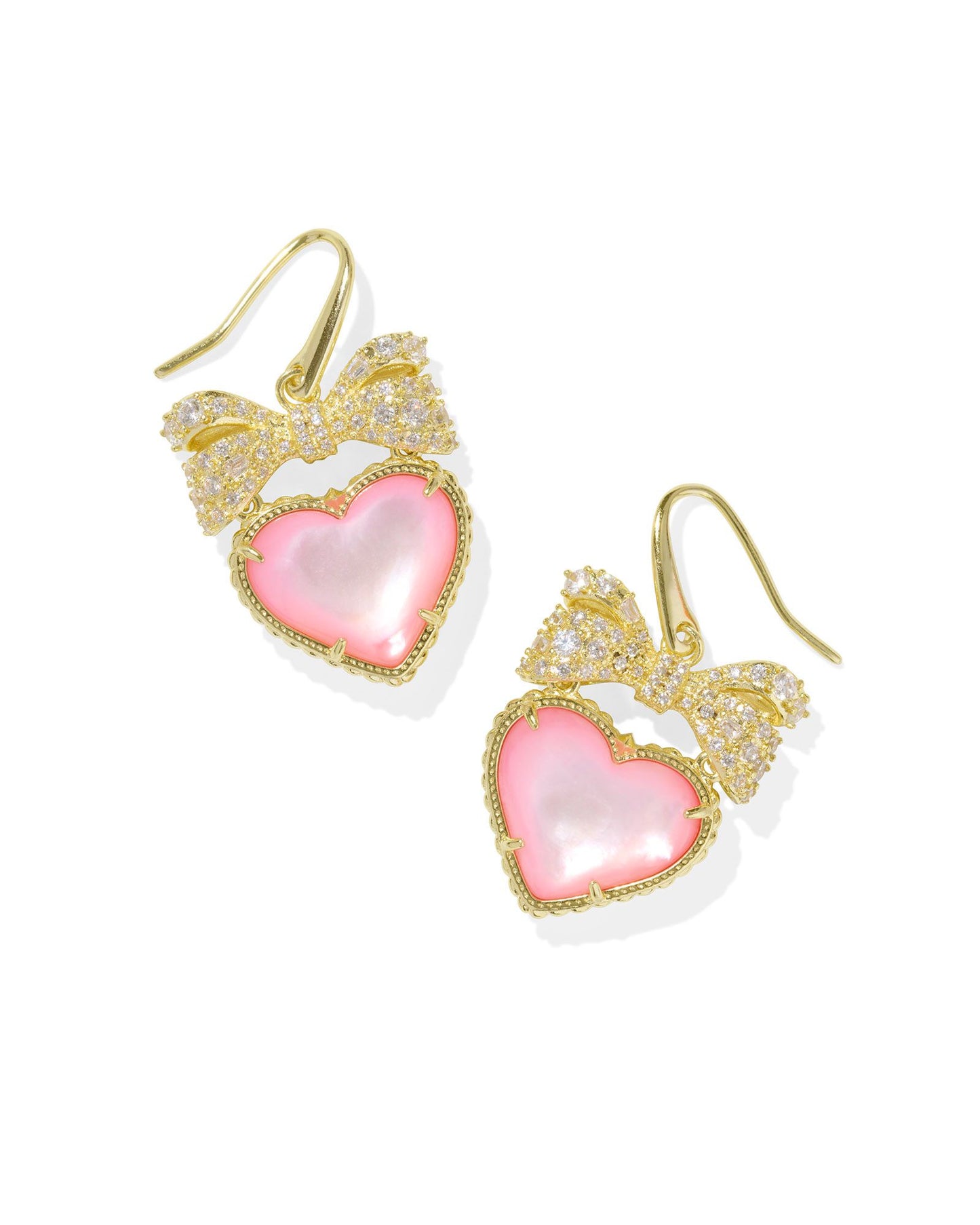 HAISLEY HEART DROP EARRINGS GOLD BLUSH IVORY MOTHER OF PEARL