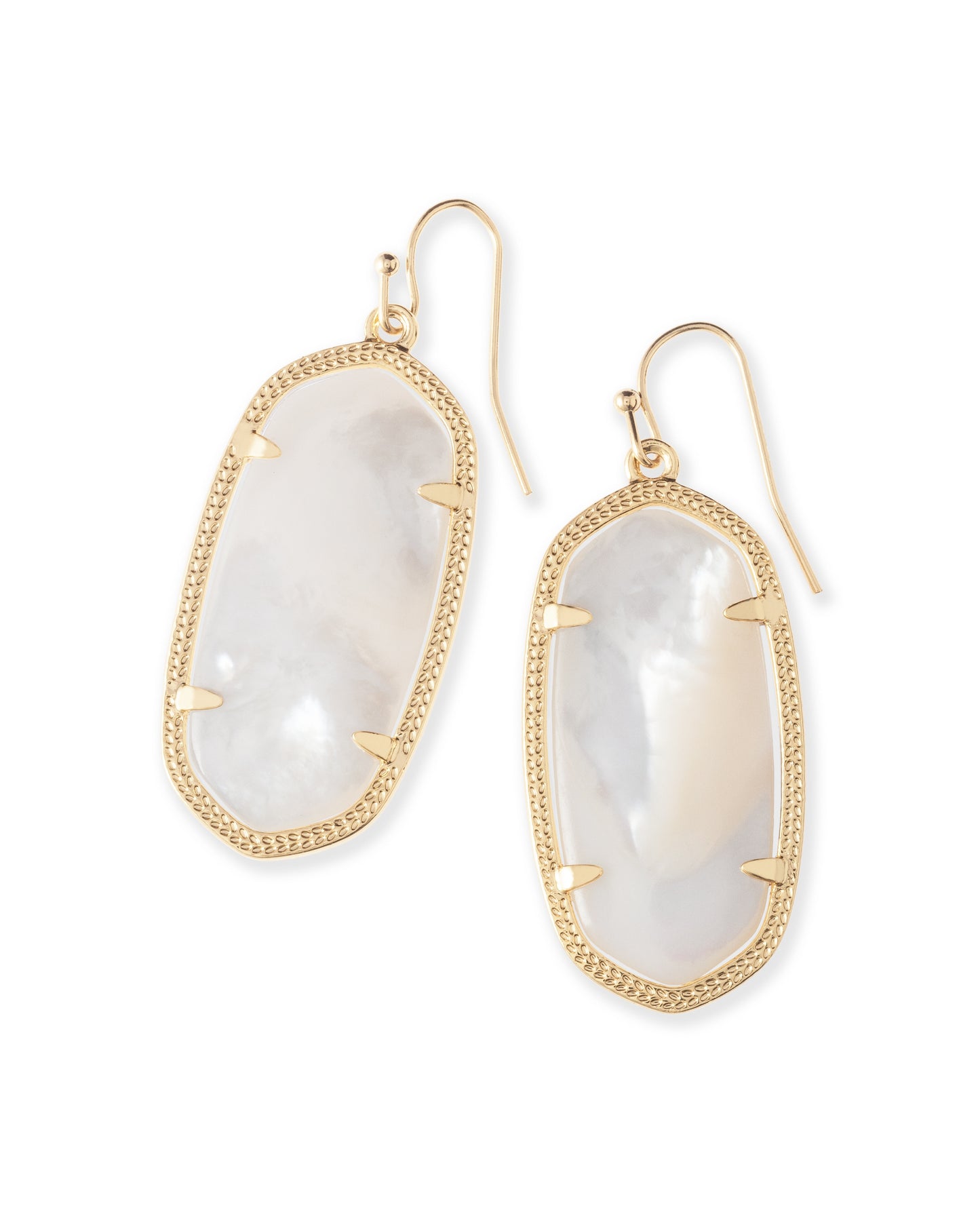 ELLE DROP EARRINGS GOLD IVORY MOTHER OF PEARL