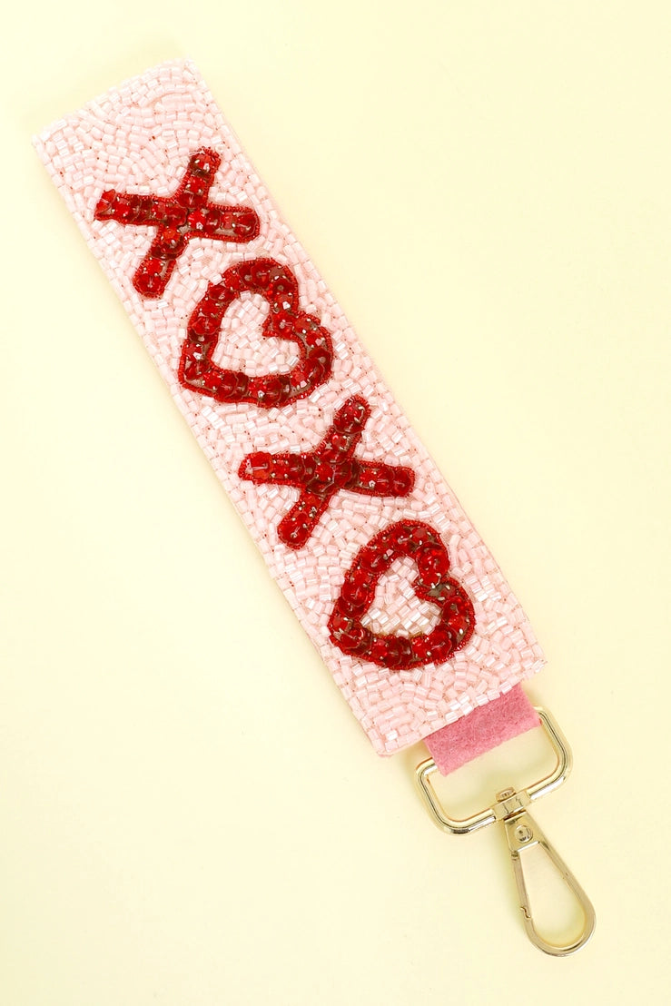 Love Heart Jeweled Keychain