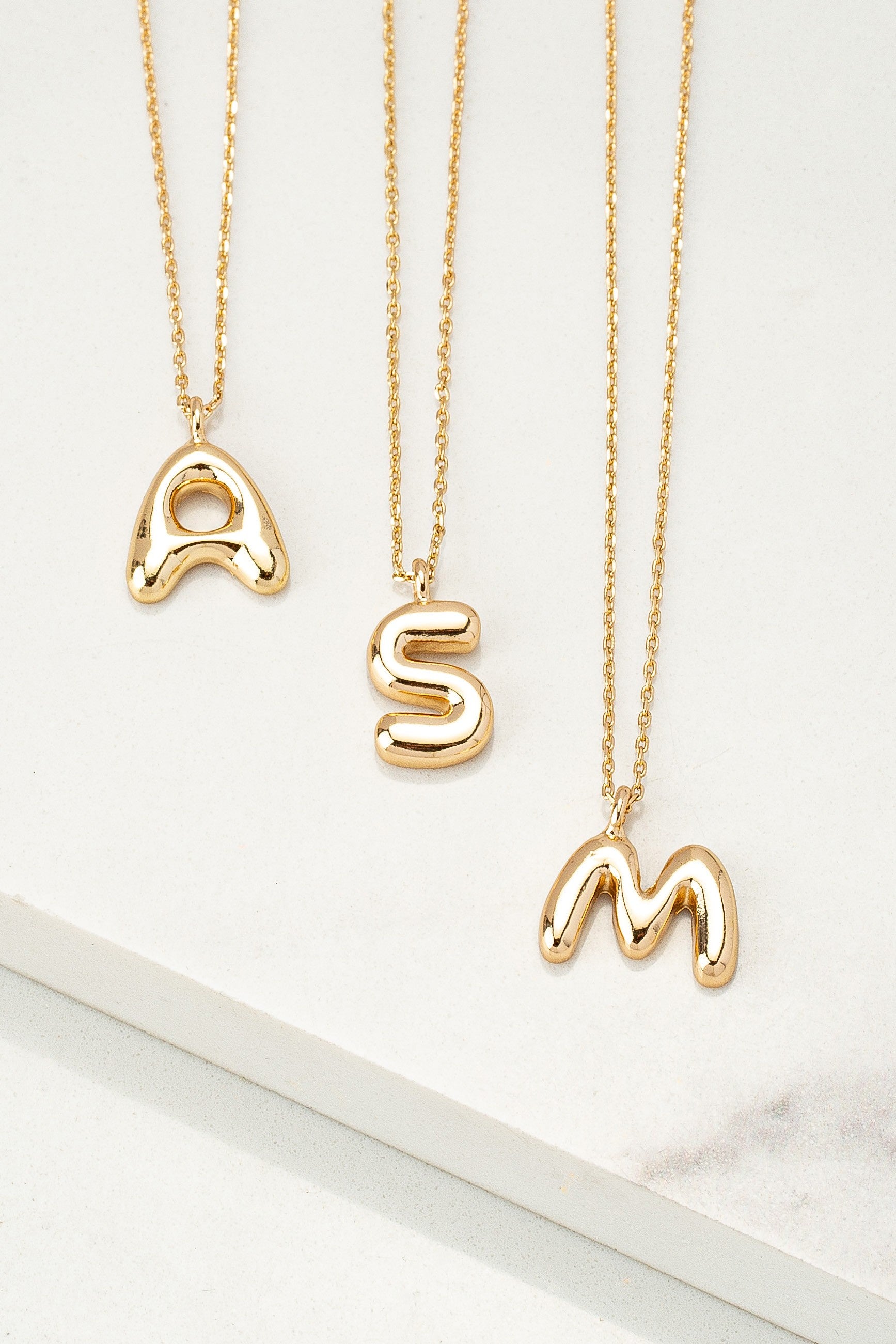BUBBLE LETTER NECKLACE